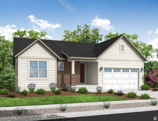 This beautiful 1700 Garden home delivers smart design and modern finishes in a welcoming, craftsman-inspired layout. Inside, laminate hardwood flooring is paired with vinyl tile and plush carpet, offering both durability and comfort. The kitchen is beautifully appointed with gray laminate cabinetry, quartz countertops and stainless steel gas appliances, all complemented by a bright box window in the breakfast nook. The open living space flows effortlessly and is accented by craftsman base and casing details and a warm wood railing along the stairway. The owner's bedroom also features a charming box window and connects to a grand ensuite bathroom showcasing cultured marble shower surrounds and black matte hardware for a refined, spa-like feel. Built with efficiency in mind, this home includes energy-efficient options and a tankless water heater. The 9-foot basement foundation walls provide added height and flexibility for storage or future finishing. A spacious 3-car garage rounds out the home, offering ample room for vehicles, tools, and hobbies. Thoughtfully designed with modern style and everyday functionality, this home is the perfect blend of comfort and craftsmanship.