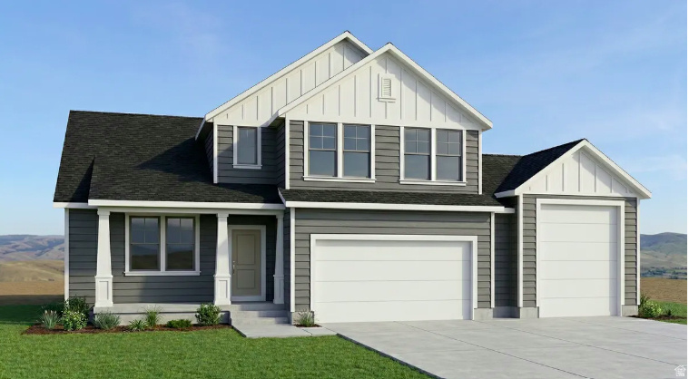Incredible financing opportunity **2.99% rate in year one, 3.99% year two ( 2/1 buydown) and a 4.99% fixed rate for the five years after when using the Destination Homes preferred lender. This stunning home offers breathtaking mountain views and a thoughtfully designed floor plan featuring a spacious primary suite on the main level, plus 4 total bedrooms, a dedicated office, and an upstairs loft perfect for a second living space, playroom, or home office. Bring all your toys with the impressive 4-car garage, including an RV garage, providing plenty of room for vehicles, storage, and recreational equipment. The full unfinished walkout basement offers endless possibilities. Create the space you've always wanted, whether it's a home theater, gym, additional bedrooms, or a future basement apartment (buyer to verify local requirements). Finish it after closing and build instant equity while customizing it to fit your lifestyle. Located in the beautiful new Northstar Ranch community, you'll enjoy open space, scenic views, and convenient access to outdoor recreation, all while being within commuting distance of the Salt Lake Valley. Don't miss this opportunity to own a beautiful new home with incredible value, flexible living space, and a limited-time financing incentive. Call Angelina Spencer today at 360-513-2795 to schedule your showing and learn more about available incentives. Buyer and buyers agent to verify all information.