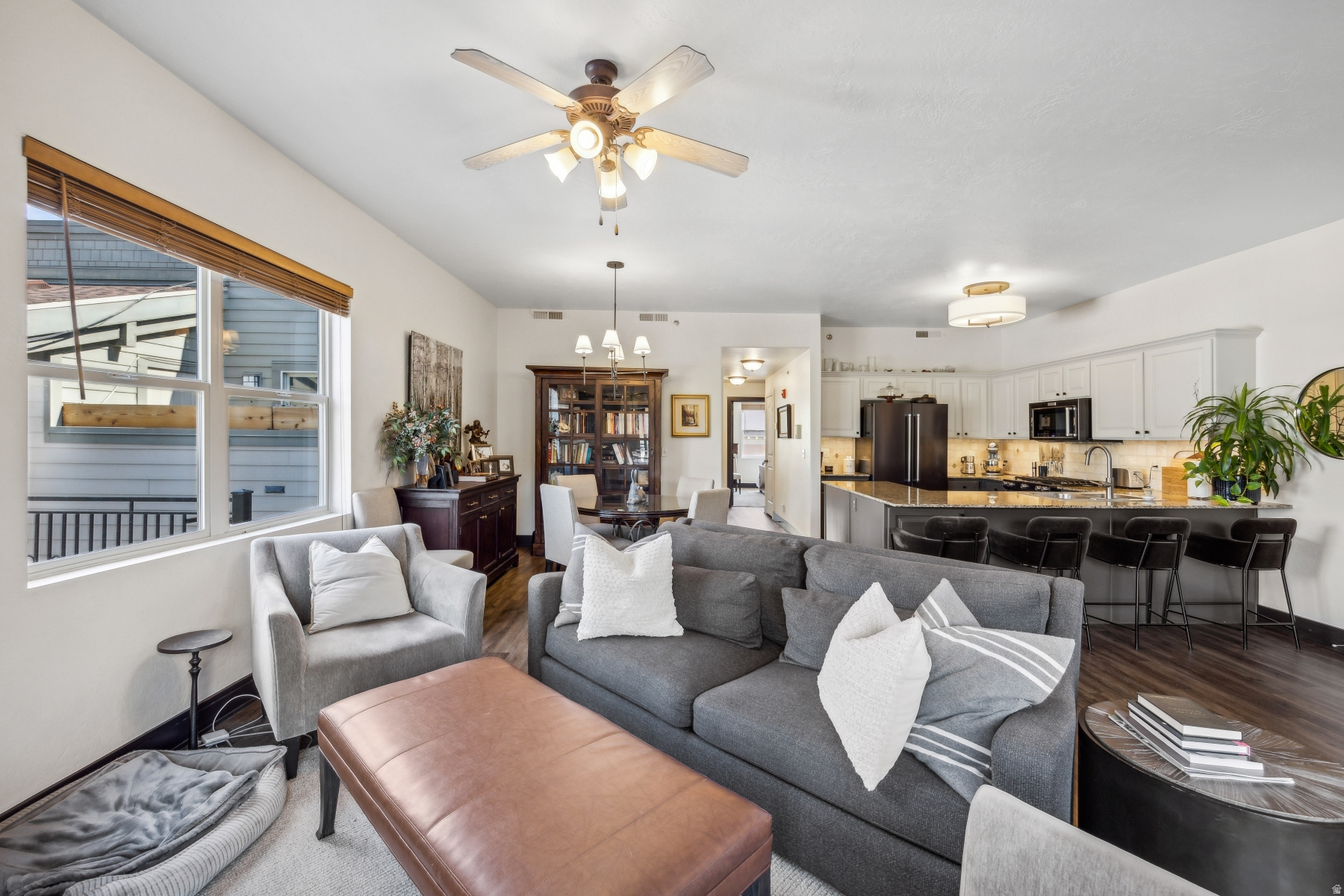 Waking up to mountain views is just the beginning. This beautifully appointed 2-bedroom, 2-bath condo in Kimball Junction puts you at the center of everything Park City has to offer. World-class ski resorts, hiking trails, and the best of Utah's Wasatch Range are just minutes from your door. Need the city? Quick and easy access to I-80 make a trip to Salt Lake a breeze. A 30 second walk and you'll find yourself surrounded by an eclectic mix of restaurants, shops, and entertainment. And an oversized 2-car garage with generous storage keeps your gear organized and your skis ready for the next powder day. Whether you're looking for a full-time residence, a mountain escape, or a high-demand rental property, this condo checks every box.