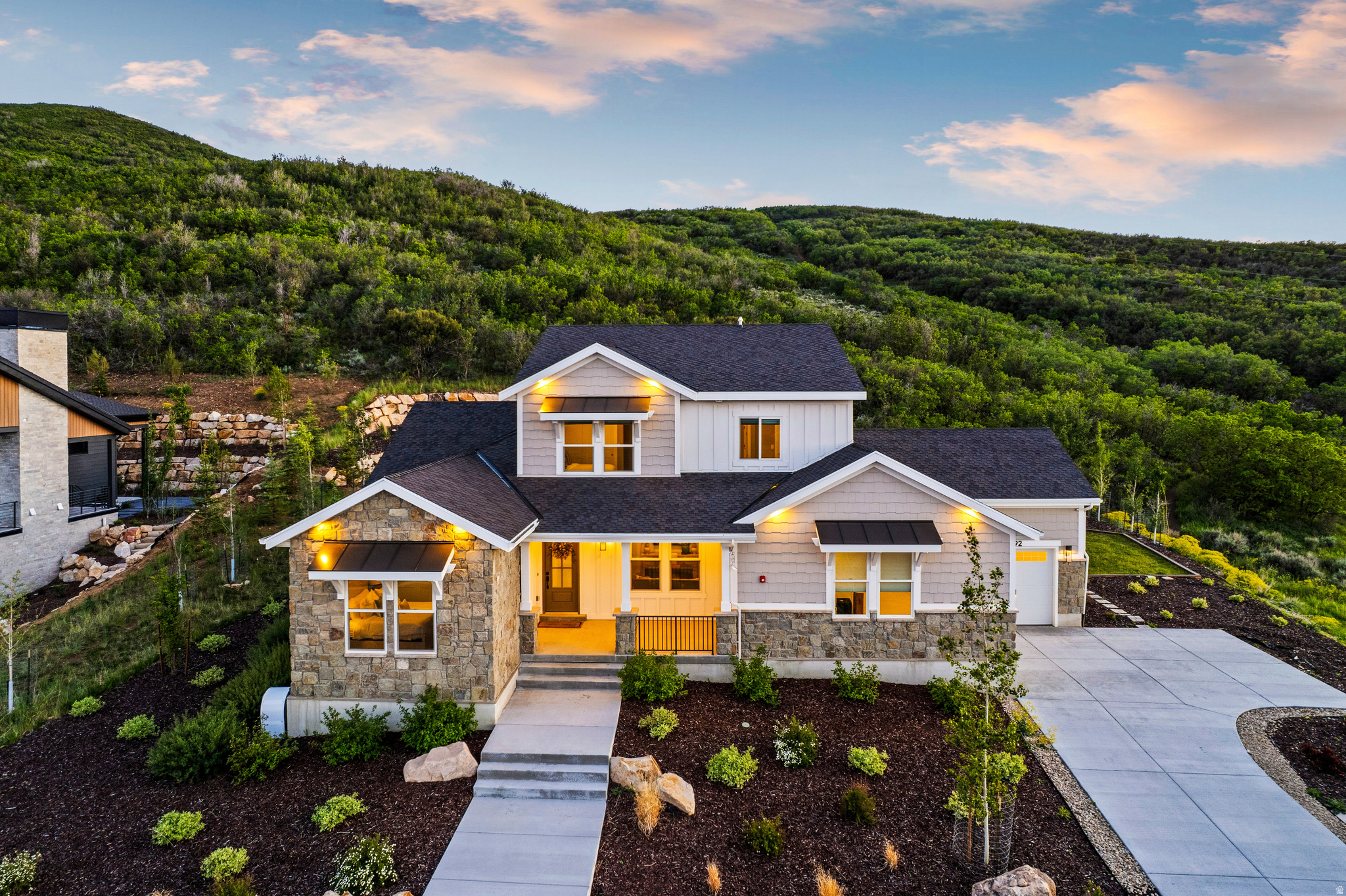 Gracefully positioned on a secluded hillside at the end of a quiet cul-de-sac, 3792 Beaux Court offers the perfect blend of luxury, privacy, and breathtaking Mountain View's. Offered fully furnished, (separate bill of sale) this exceptional 6,261-square-foot residence features 8 bedrooms and 8 bathrooms, including a stunning primary suite with a fireplace and spa-inspired bath, three additional ensuite bedrooms, and four guest bedrooms with Jack-and-Jill baths. Designed for effortless entertaining, the home showcases a gourmet chef's kitchen with premium appliances, designer finishes, and a butler's pantry that opens to expansive living and dining spaces filled with natural light. A spacious game room, dedicated fitness room, and oversized four-car garage with abundant storage complete the thoughtfully designed interior. Situated on a private 0.62-acre homesite surrounded by open space, the outdoor living areas include expansive patios, a private hot tub, and spectacular panoramic views. Enjoy miles of hiking and biking trails just outside your door, with Deer Valley East Village less than 10 minutes away and Historic Main Street only 15 minutes away. Combining exceptional craftsmanship, a premier location, and unmatched access to Park City's year-round recreation, dining, and outdoor adventures, this is luxury mountain living at its finest.