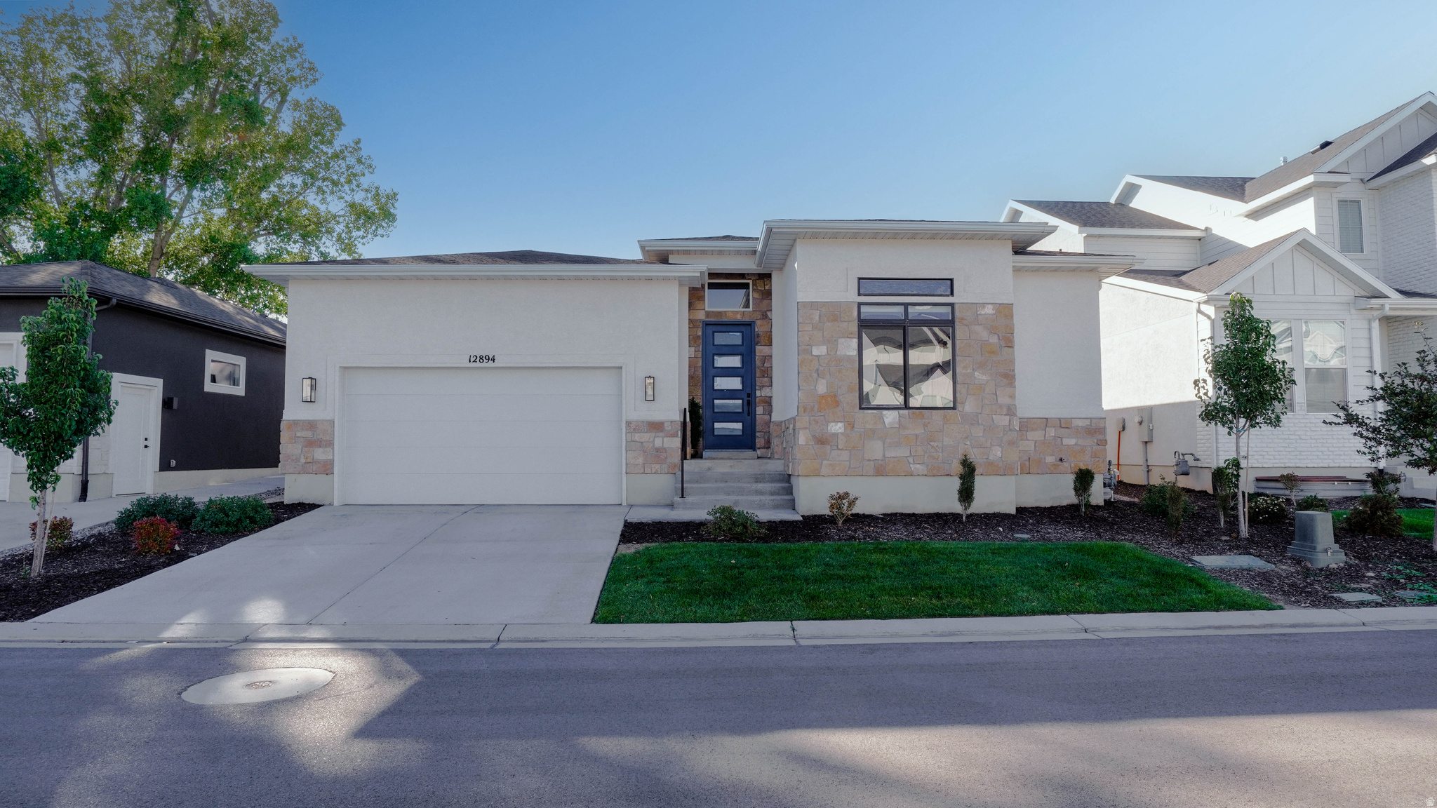 Great floor plan.  Exceptional Wide-Open Floor Plan with Brand-New Basement Suite Coming Soon!** This home offers true **main-level living** in the exclusive, gated Riverton Cove community. The **10'+ floor plan** is designed for effortless entertaining, featuring wide hallways, an expansive open layout, a grand gourmet kitchen with an enormous pantry, and a spectacular great room with tall ceilings (main level 10'12', basement 9').  The living space flows seamlessly to a private backyard and patio through a large slider, perfect for indoor-outdoor living. Main-level highlights include a welcoming entrance, a versatile bedroom/office with attached full bathroom, a massive laundry room, and a luxurious grand master suite. Higher-end finishes shine throughout, from extra lighting and large windows to premium details. Important Update: The brand-new basement is currently under construction and will be fully completed by closing. It will feature a fantastic 3-bedroom, 1-bath secondary suite with its own kitchen, plus a second washer/dryer hookup. It includes a separate entrance, making it ideal for rental income to help offset your mortgage or for multigenerational living/in-law quarters. This walk-out basement will add incredible versatility and value!  Built with true quality-**2x6 framing** for a solid, quieter home with reduced wind and exterior noise, superior construction behind the walls, and thoughtful upgrades like extra-high ceilings and abundant natural light. Riverton Cove is an incredible location: tucked away in a quiet neighborhood yet minutes from shopping, freeway access, restaurants, and Redwood Road. Enjoy fiber internet and gated, mostly maintenance-free living. Buyer to verify all information and MLS data, including but not limited to schools, square footage, acreage, HOA details, etc. Information is not guaranteed. Square footage figures are courtesy estimates from building plans; buyer advised to obtain independent measurements. This home delivers beauty, functionality, and quality-don't miss out!