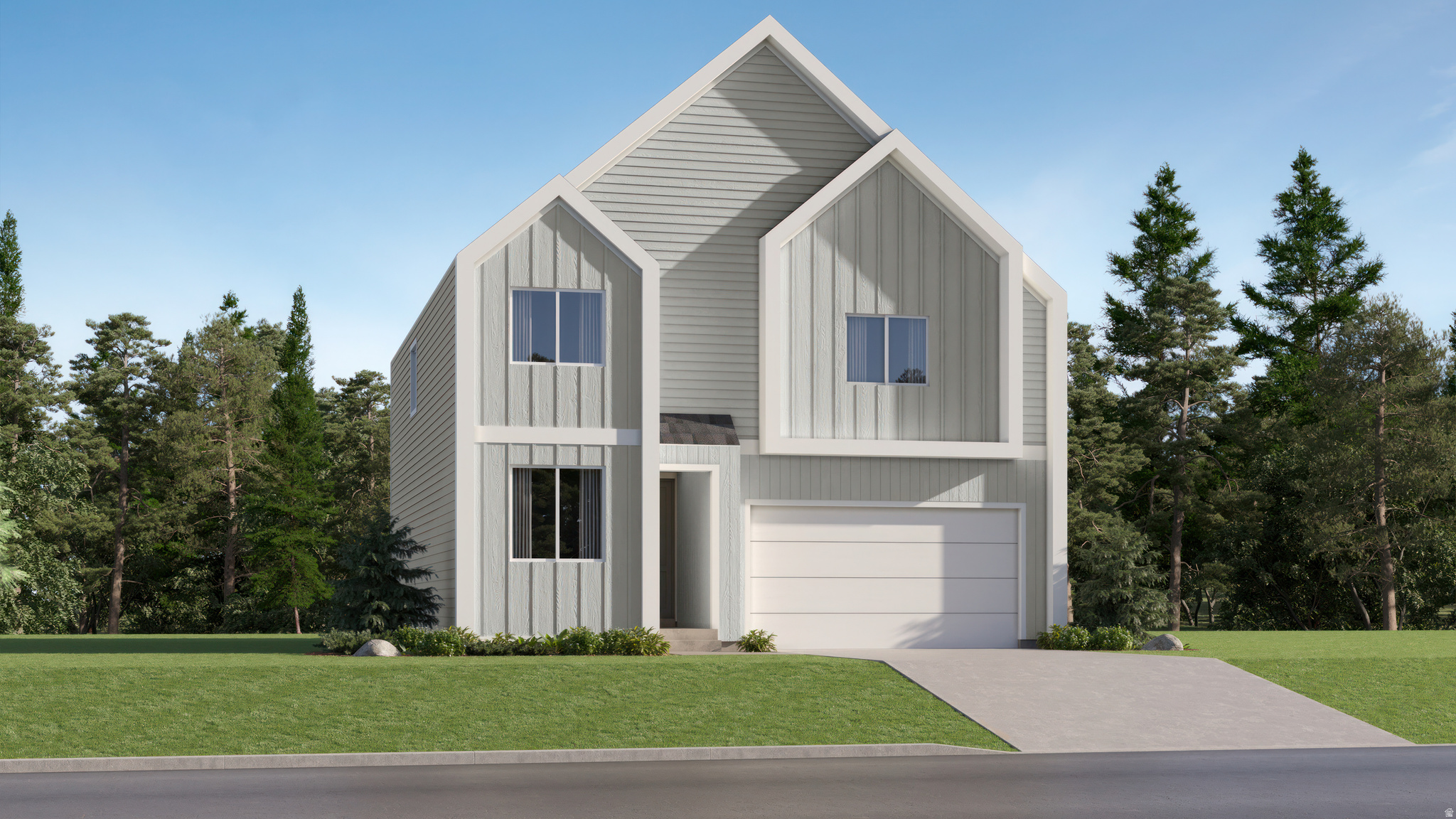Meadow Creek - 908 - Dune. Estimated completion in August! Receive up to $20,000 towards closing costs, or ask about our special rate buydown options when financing through our preferred lender. This home features a modern Scandinavian elevation, no HOA, and a spacious 3-car garage. Offering 4 bedrooms, 3 bathrooms, a versatile loft, and an open-concept layout, the main level includes a bright kitchen with stone gray cabinets, Miami Vena quartz countertops, a spacious family room, plus a bedroom and full bathroom. Upstairs you'll find the laundry room, owner's suite with a private bathroom, two additional bedrooms, and a full hall bathroom.  Square footage figures are provided as a courtesy estimate only and were obtained from the builder. Buyer is advised to obtain an independent measurement. Interior photos are of the same style of home, but not the actual home. Rendering is for illustrative purposes only.
