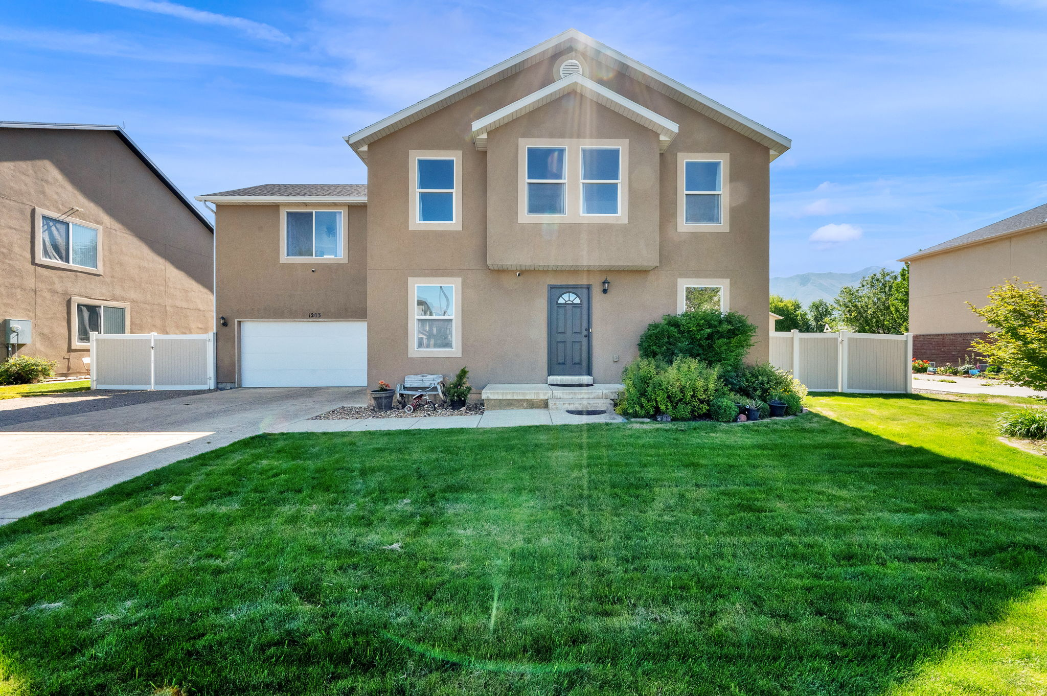 This beautiful 3-bedroom, 2.5-bath home in Springville offers space and flexibility. Situated on a generous .32-acre lot, the backyard features mature fruit trees, a spacious deck for gatherings, and a large open area ready for a future fire pit or BBQ space. With abundant RV parking and a storage shed, there's plenty of room for vehicles, toys, and gear. Inside, you'll find a thoughtfully designed layout with an upstairs flex space-perfect for a playroom, office, or second living area. All bedrooms are generously sized, including a large primary suite with a spacious en suite bath. This home is a great opportunity to enjoy space, versatility, and room to grow in a desirable location near shopping, schools, and recreation opportunities. Whether you're a sports enthusiast, love hiking and mountain biking in the nearby canyons, or want tons of shopping opportunities, this home will get you close to it all!