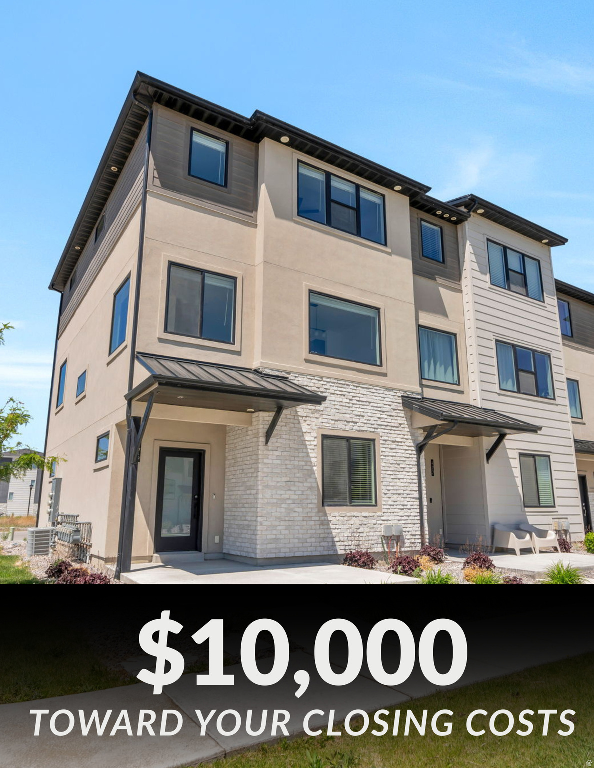Priced to offer exceptional value compared to new construction in this area, this modern end unit townhome lets you move into the established Lakeshore Landing community on your timeline with no waiting. Modern end unit townhome in the Lakeshore Landing community of American Fork, available now and ready for immediate move in. The entry level features a bedroom and full bathroom, ideal for guests or a home office. Up on the main level, the kitchen features dark wood cabinetry, a gas range, built in dishwasher, and an oversized island with seating. The open concept layout flows seamlessly into the spacious living area with abundant natural light and a dedicated dining space. The top floor hosts the primary bedroom with gorgeous mountain views and an ensuite bathroom with dual sinks, a separate tub and shower, and a walk in closet. Two additional bedrooms, a full bathroom, and a laundry room round out the upper level. Enjoy a completed home with finished community amenities including a pool and pickleball courts, ready to enjoy right away. Commuters will love being just a short walk from the American Fork FrontRunner station, with quick connections throughout the Wasatch Front. Conveniently located just minutes from Walmart, Costco, shopping, dining, and I-15 access. Measurements provided as a courtesy only, buyer to verify all info.