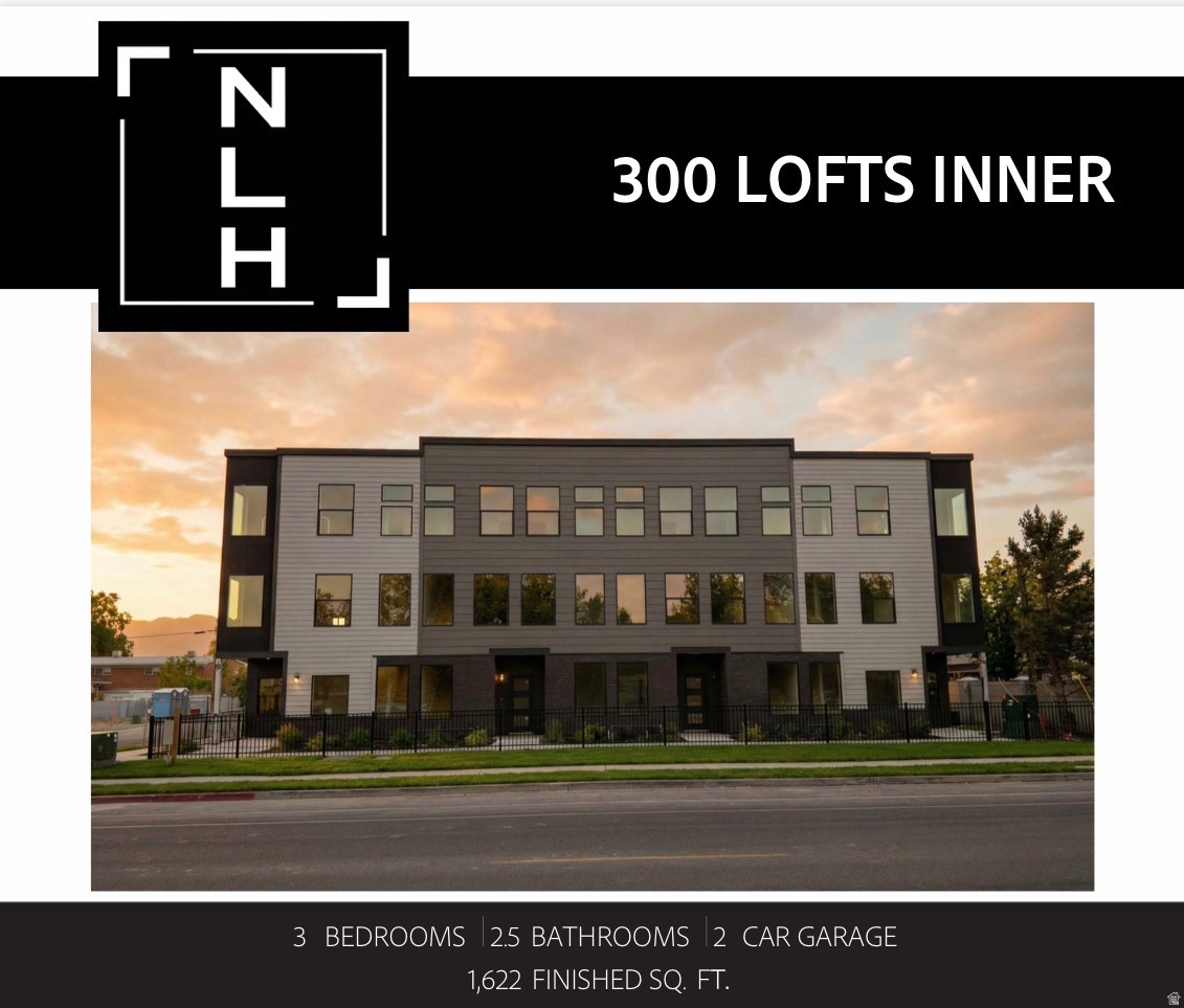 Welcome to this brand-new, move-in-ready townhome located in the heart of the Salt Lake Valley. For a limited time, the builder is offering 3% in buyer incentives, which can be applied toward closing costs, an interest rate buydown, or available upgrades.  Discover modern living at 300 Lofts Townhomes by Next Level Homes. This thoughtfully designed PUD-style residence showcases contemporary finishes and an open-concept layout perfect for everyday living and entertaining. The home features three spacious bedrooms, including a private primary suite, three bathrooms, a bright and airy great room, a stylish glass balcony, and an oversized two-car garage.  Residents will enjoy outstanding community amenities, including a pickleball court, a dog park, and two inviting gathering areas with fire pits and BBQs. (New community, these will be going in soon)  Conveniently located just minutes from the vibrant 3300 South corridor, you'll have quick access to shopping, restaurants, coffee shops, entertainment, and everyday conveniences. Commuting is effortless with nearby I-15, TRAX, and bus routes, while downtown Salt Lake City, Salt Lake Community College, Westminster University, the University of Utah, the Wasatch Mountains, and Salt Lake City International Airport are all approximately 1015 minutes away.  Experience the perfect blend of modern design, low-maintenance living, and exceptional convenience at 300 Lofts. Schedule your tour today and make this beautiful new townhome your next home.