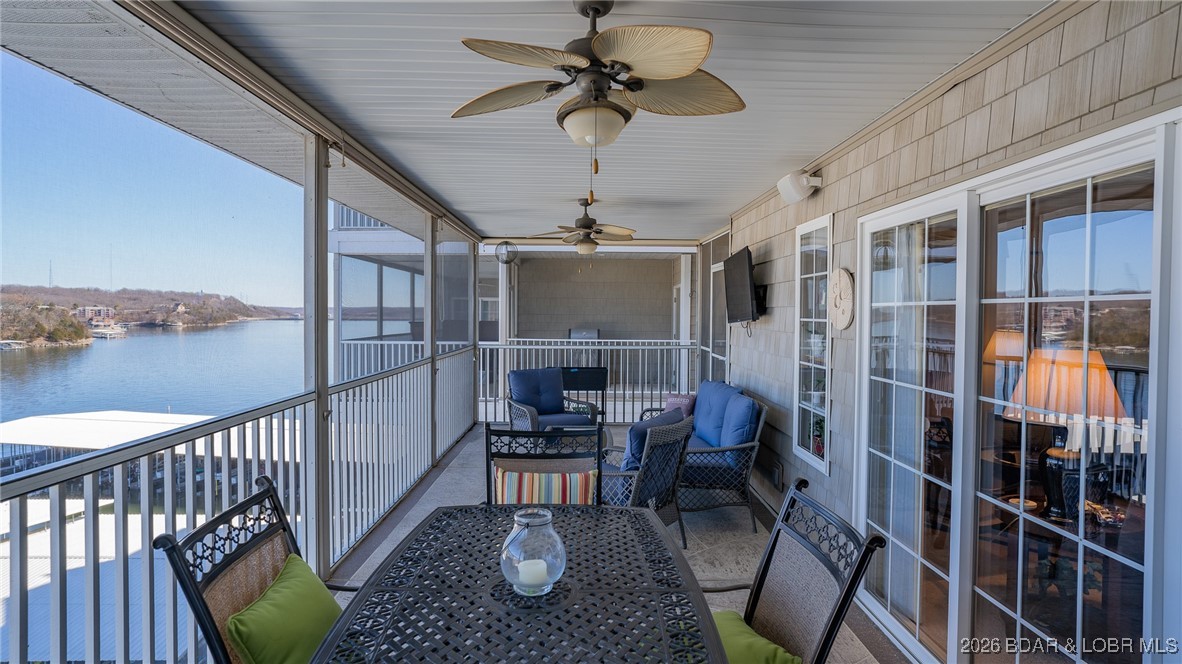 Elevate your Lake lifestyle in this premier Top Floor residence at the exclusive Lighthouse Pointe. Located at the highly desirable Mile Marker 1, this 3-bedroom, 3-bathroom sanctuary offers the perfect blend of serenity and accessibility. Because you are on the top floor, you will enjoy vaulted ceilings and total peace and quiet with no footsteps above you.

Step inside to find a layout designed for entertaining, anchored by an expansive screened-in deck. Here, you can sip your morning coffee while watching the sunrise over Bagnell Dam or unwind in the evening overlooking the calm, protected cove. The spacious primary suite is a true retreat, offering direct access to the deck and waking you up to breathtaking lake vistas every day.

Convenience is key: take the elevator down to your included 12x32 boat slip, the lakefront pool, or the hot tub. With the best dining, golf, and shopping of Lake Ozark just minutes away, this furnished unit is ready for your immediate enjoyment.