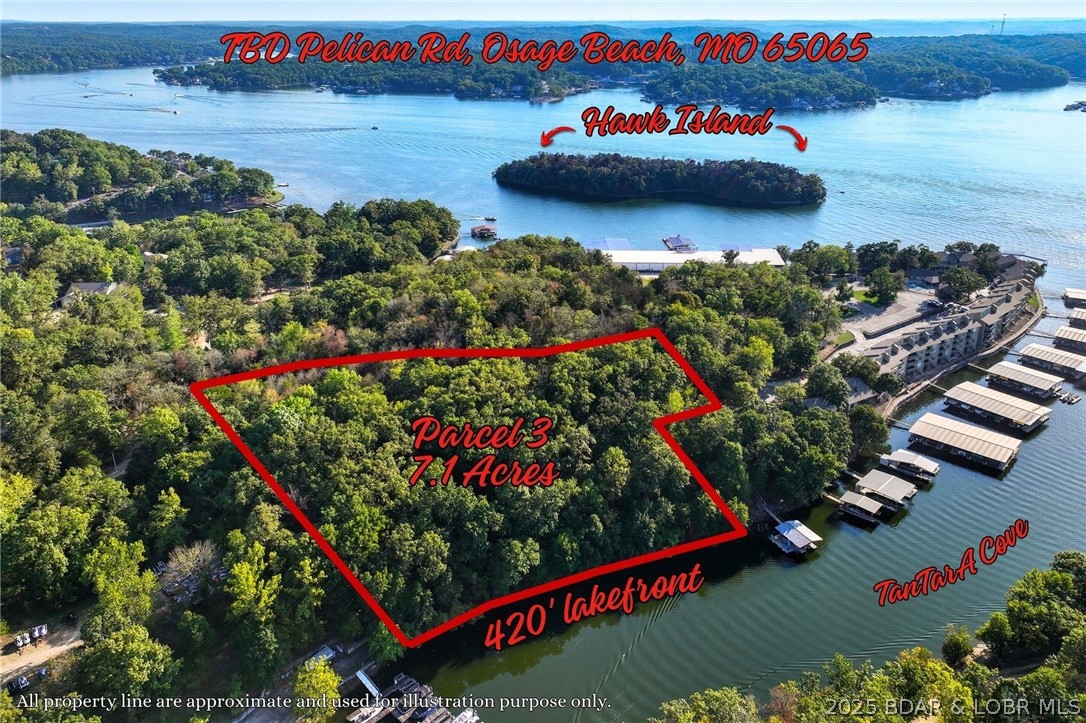 An Iconic 26MM Development Opportunity! Private Island + Mainland Acreage. Positioned in the heart of the 26MM corridor, this rare 4.3-acre private island with nearly half a mile of shoreline is paired with two additional mainland parcels totaling approximately 10 acres and 850 feet of shoreline, creating one of the most visible and versatile waterfront holdings at Lake of the Ozarks. Located directly across from Margaritaville and minutes from Osage Beach’s most active boating destinations, this property sits in high-traffic waters with constant exposure and year-round activity. City water and sewer are available for hook up. The combination of utility access, shoreline scale, and premier positioning makes this an exceptional candidate for a boat-up restaurant, boutique resort, private club, luxury event venue, or legacy waterfront estate. One of only a handful of undeveloped private islands remaining on the entire lake. This is not just land. It is a strategic investment in one of the Midwest’s most visited recreational markets. Opportunities like this are no longer being created. They are being claimed.