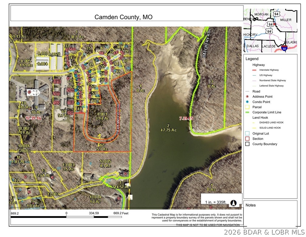 Rare opportunity to acquire 9.6± acres in the heart of Osage Beach, one of the few remaining large-scale development tracts within city limits. This highly desirable parcel offers exceptional development potential and is conveniently divided by an existing platted road easement, creating approximately 4 acres on one side and 5.7 acres on the other. The terrain is highly usable and well-suited for a variety of development possibilities, including apartments, townhomes, villas, condominiums, or residential communities.
Located just minutes from the Highway 54 Expressway via Parkwood Circle, this prime location offers easy access to shopping, dining, golf courses, entertainment, and all the conveniences Osage Beach has to offer. 
City water and city sewer are available at the property line, making this an outstanding investment and development opportunity in one of the Lake area's most sought-after markets.