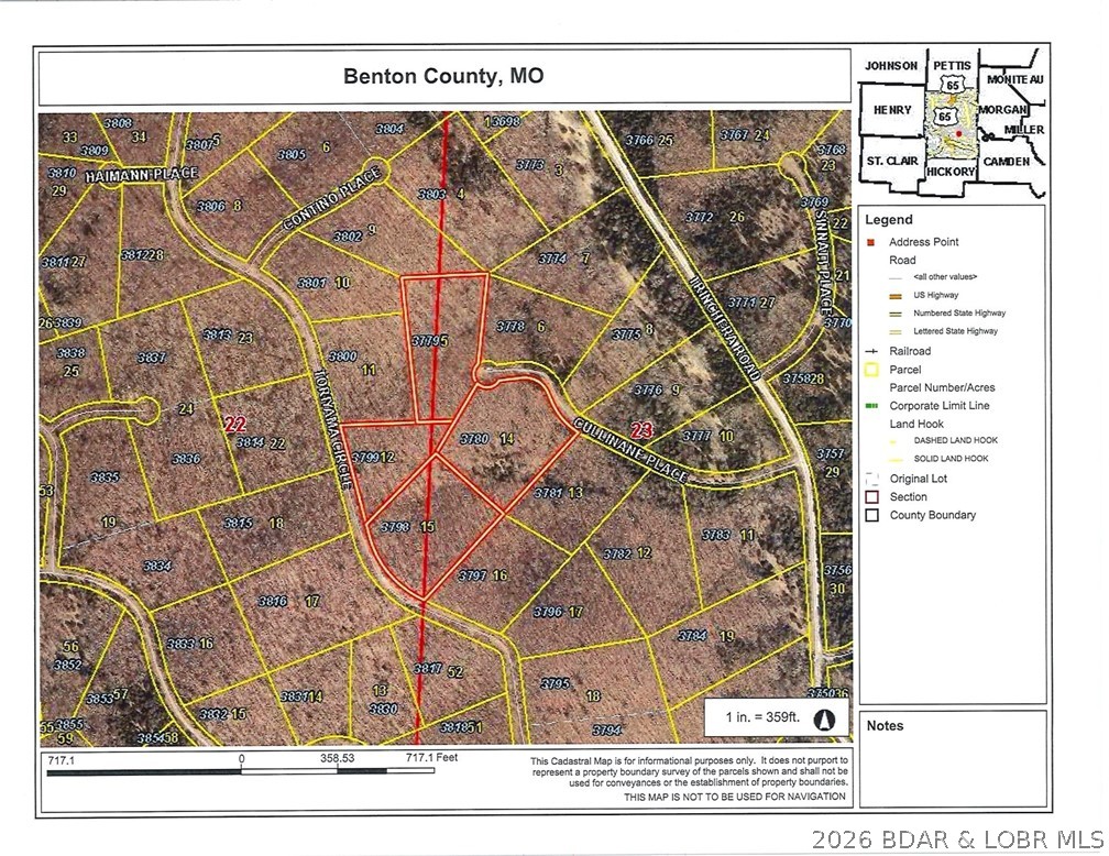 Build your ultimate private retreat on this massive combined package of Lots 3779, 3780, 3798 and 3799 in the exclusive Forbes Lake of the Ozarks Park community.  Tucked away in a quiet cul-de-sac on Forbes LOZ Place, this rare assemblage of four contiguous, heavily timbered parcels offer an unparalleled footprint of rustic seclusion and rolling Missouri terrain.  Whether you want to develop a sprawling family estate or preserve a vast, private buffer of native oak and walnut trees, this expansive acreage delivers the perfect canvas outside city limits.