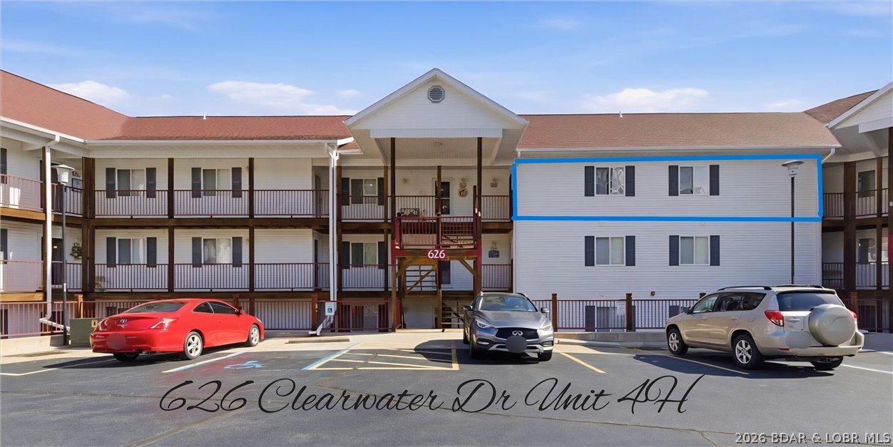 REDUCED! WOW, just WOW! 4 bedrooms, 3 full baths, a 12 x 32 boat slip, & two PWC slips—got your attention yet? Add in an amazing view of the main channel, with your boat slip safely cove-protected. This top-floor condo has plenty of space for a large family. The main floor features a Kitchen, Family room with vaulted ceiling, sliding glass doors to a spacious waterfront deck perfect for relaxing & soaking in the sights. Owner’s suite with vaulted ceiling, a walk-in closet, private bath with dual sinks, deck access, & a stunning morning view. Two additional bedrooms, a 2nd full bath, & laundry on main floor. Upstairs offers an open sitting area (or extra sleeping space), a walled off 4th bedroom with closet & a 3rd full bath. A rare find at this price point, with approximately 1,767 sq ft to enjoy. Also a great rental opportunity! The complex boasts two pools (one heated), a community pavilion with playground, firepit, & frequent social gatherings. Located in Camdenton, MO at Lake of the Ozarks on the 8.5 MM of the Big Niangua at Clearwater Condos, with Old Kinderhook Golf Resort, Lake Valley, and Ha Ha Tonka nearby. Dog relief areas are discreetly placed throughout the property.