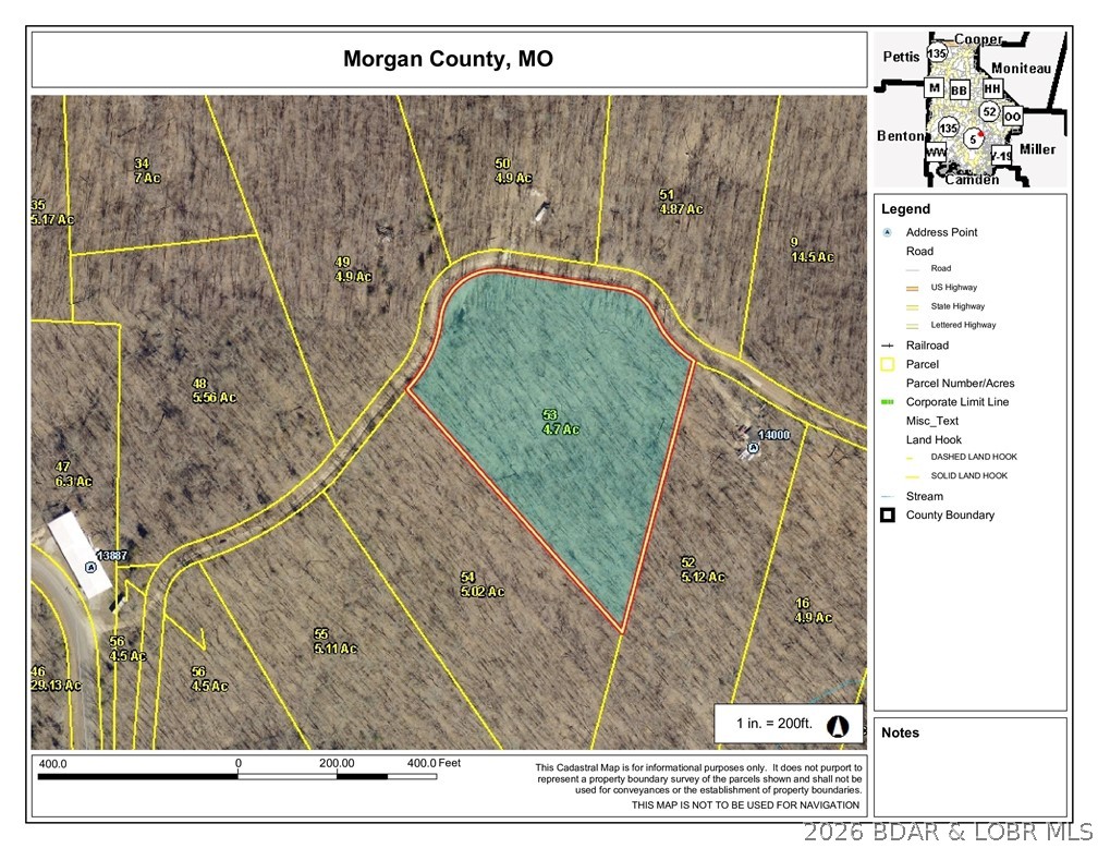 Great building or camping lot with no restrictions, close to lake access in Gravois Mills.