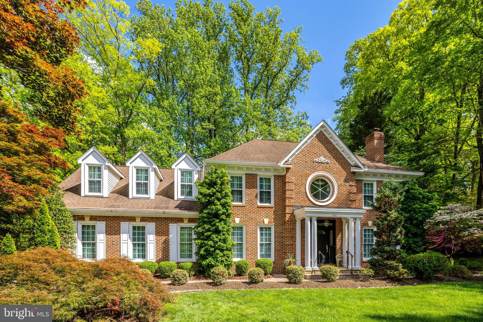 A unique and serene location, situated at the end of a cul de sac on 1.39 acre and surrounded by parkland, this stately brick home was built in 1988 by its current owner. The property and grounds have been lovingly updated and maintained over the years.  The yard is spectacular with its manicured lawn, flower beds, beautiful plantings and trees. 
With approximately 4,000 above grade finished SQFT, the house features an open floor plan with a large kitchen open to a bright large sun room with vaulted ceiling and full of natural light.  The 2 story family room has a gas fireplace and is the heart of the home.  Formal living room also with a gas fireplace, and dining room, an office and a powder room complete this level.  Upstairs there is a large primary suite with a bathroom that has a Jacuzzi tub and separate shower.  There is also a spacious walk in closet and upstairs laundry within this primary suite area. 3 more bedrooms and a large hall bath with double vanity. 
The lower level contains a rec room, full bath, and a huge storage room.
2 zone heating and A/C. HVAC system and water heater are 7 years old and heat pump is only 5 years old.  2 gas fireplaces. Generator. A working central vacuum system and a water softening system for the well.  The home is connected to local utilities for natural gas and the sewer system.
Set in one of Fairfax County’s most desirable neighborhoods, the home offers an outstanding lifestyle with nearby parks, scenic walking paths, and easy access to the Cross County Trail. The Mantua Swim & Tennis Club is close by, and within the boundaries to join.   Residents also enjoy a strong sense of community, with events hosted by the Pine Ridge association. Perfectly positioned for convenience, the property is just minutes from the Mosaic District, Pickett Shopping Center, Trader Joe’s, and Inova Fairfax Hospital. Commuters will appreciate easy access to I-495, Route 50, Route 29, I-395, and I-66, along with nearby Vienna and Dunn Loring Metro stations. Tysons Corner is only a short drive away. A rare offering in an exceptional location, this home combines space, updates, and versatility in a neighborhood that is truly special. Woodson High School.