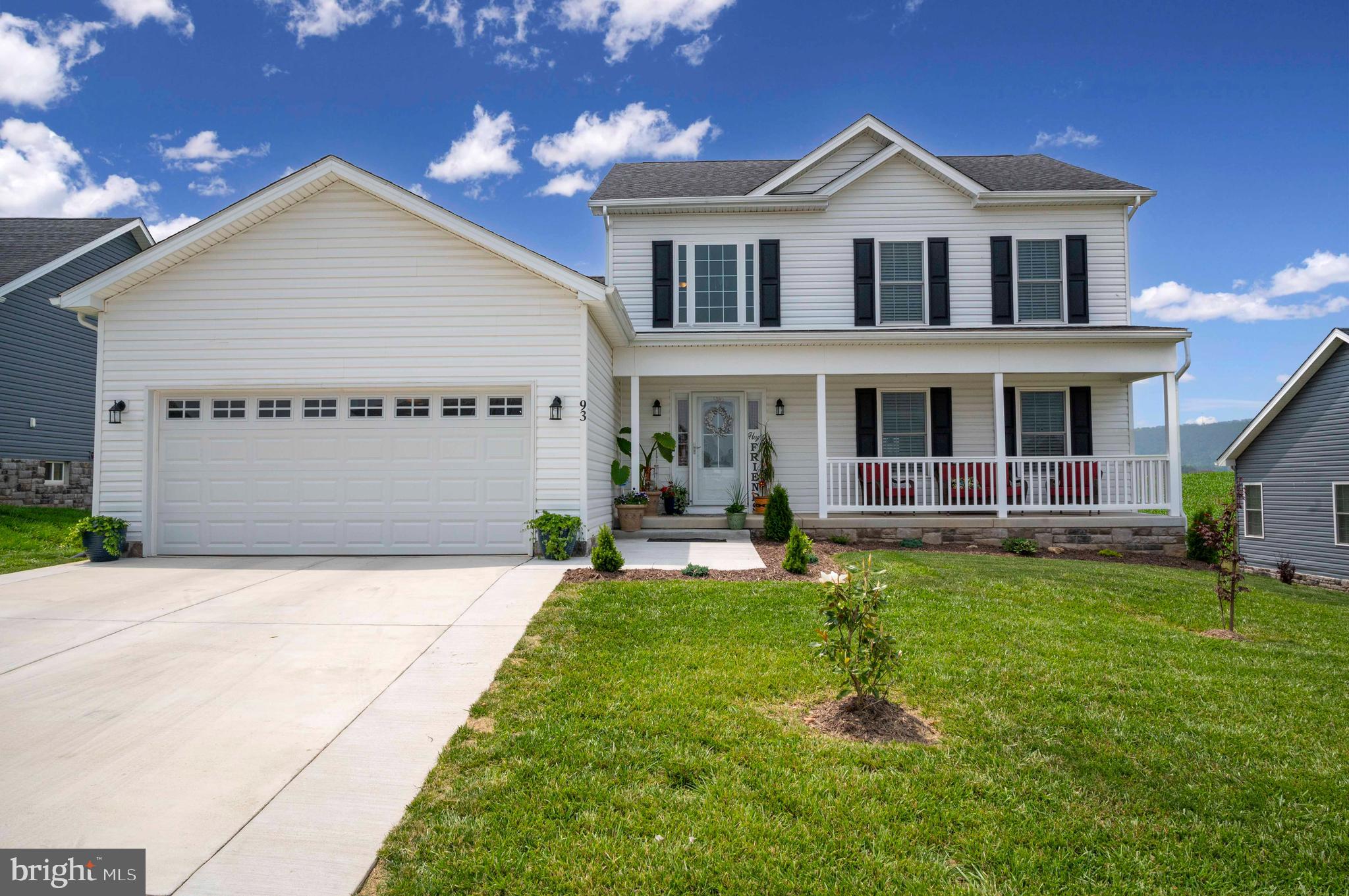 Just in time for summer! Price reduction!
Discover the charm of this stunning Colonial home nestled in the desirable Red Hill community. Built in 2023, this residence boasts a perfect blend of modern design and comfort, featuring an inviting open floor plan that seamlessly connects the kitchen, dining, and living areas. The upgraded countertops and stainless steel appliances in the kitchen make it a delightful space for culinary adventures. With four spacious bedrooms, including a convenient entry-level option, this home offers flexibility for various lifestyles. The primary bath is a serene retreat, while the additional bathrooms ensure ample space for everyone. Enjoy the warmth of natural light through double-pane insulated windows, enhancing the cozy atmosphere throughout. Step outside to a beautifully landscaped lot, complete with a front yard and rear yards perfect for outdoor gatherings or quiet moments of reflection. The rear covered porch invites you to relax and take in the breathtaking mountain and pasture views, creating a picturesque backdrop for your daily life. Additional features include a full basement with potential for customization, a main floor laundry for convenience, and an attached two-car garage with a front entry. Sidewalks throughout the neighborhood encourage leisurely strolls, fostering a sense of community. This home is not just a place to live; it’s a place to thrive. Experience the perfect blend of comfort, style, and functionality in this beautiful property.