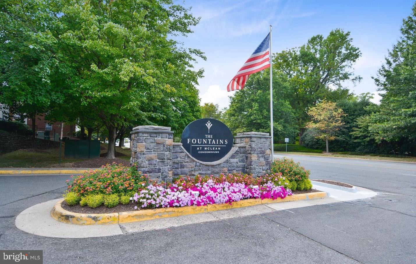 Fully renovated top level unit with garage parking! You must see this beautifully updated 1 bedroom condo in McLean, located in the Fountains at McLean. Full of Natural lights. Gated, private garden and elevator. Fireplace in family room, upgraded floors, contemporary kitchen with stainless steel appliances, recess lighting, and upgraded countertops.  Ceiling fan and Walk in closet in Master bedroom and rare find brand new double vanities and all updated light fixture, and accessories in Bathroom. Washer/dryer in unit with extra storage. A light filled Balcony with storage space make this home in heart of Tysons. 2 assigned parking! (one garage & one ground) This condo is walking distance to Harris Teeter and short drive to Tysons Mall. It is also within walking distance to two Metrorail stations and The Tysons West Park Transit Station (for Fairfax Connector bus service to locations throughout NOVA) is located directly across the street. The Fountains at McLean offers a pool, sauna and a fitness room.  Unit also can be Partially or Fully furnished. at additional monthly rent.  Long term lease welcome.