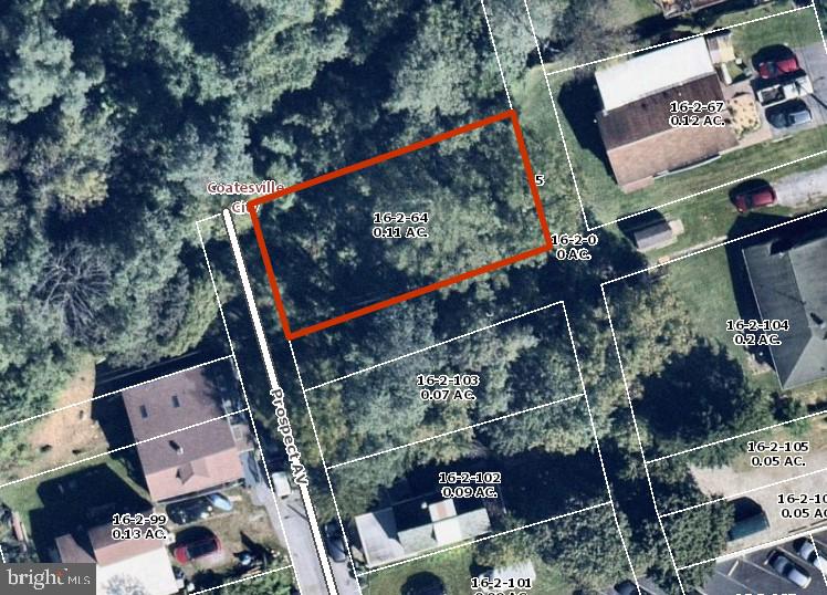 Welcome to Prospect Ave. Offered for sale is vacant land at .11 acre. This lot measures approximately 49.30 X 98.6 and is located in Coatesville. Buyer/buyer's agent is responsible for verifying lot size and contacting the township for building and usage related questions.