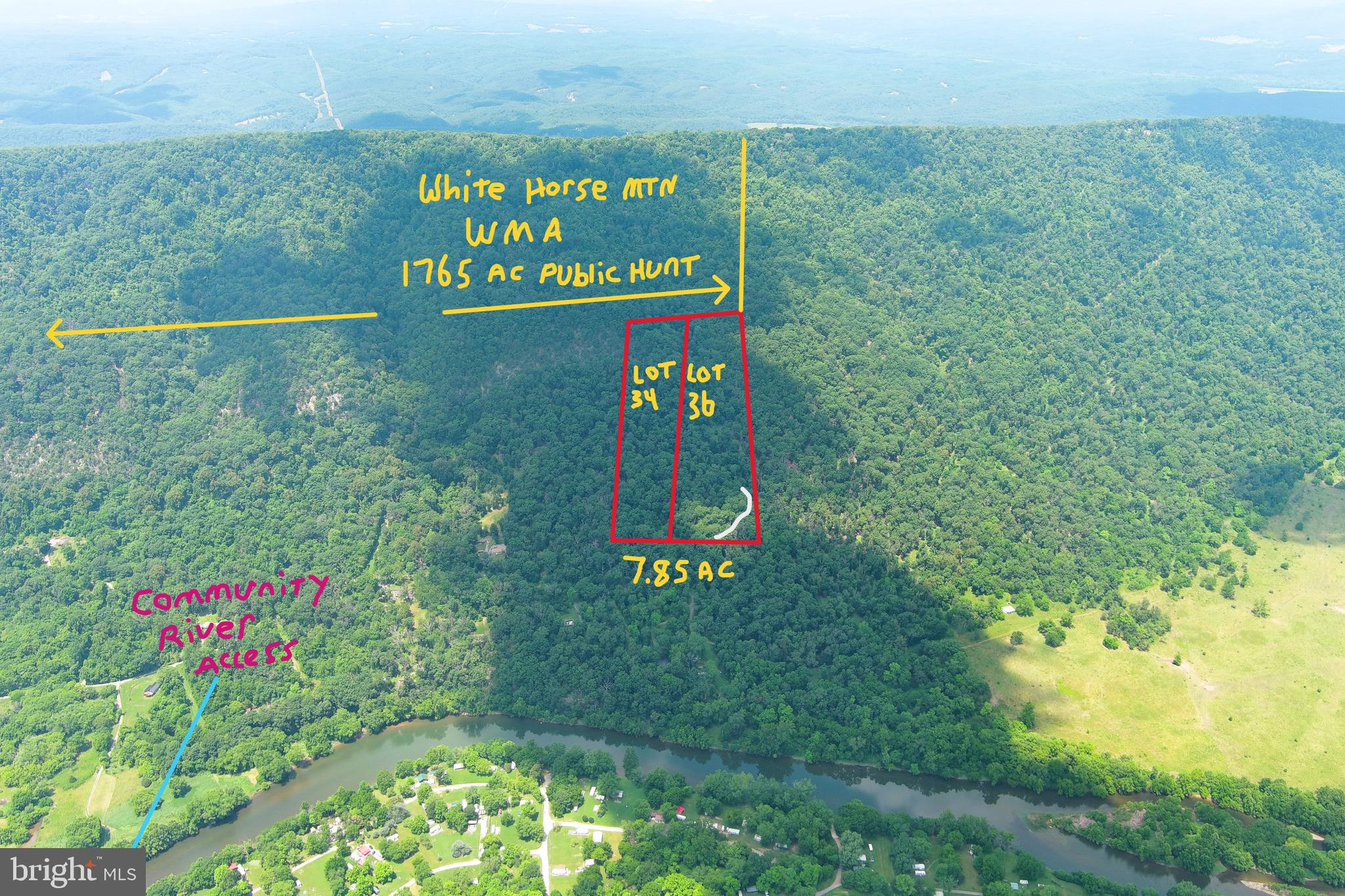 HERMITS & HUNTERS....7.85 ACRES AT THE DEAD END OF A 3 MILE ROAD.....ADJACENT TO "WHITEHORSE MOUNTAIN WILDLIFE MANAGEMENT AREA" 1765 ACRES OF PUBLIC HUNTING LAND OWNED BY THE STATE OF WV. LESS THAN A 1/2 MILE FROM PRIVATE COMMUNITY ACCESS TO THE SOUTH BRANCH OF THE POTOMAC RIVER. THE LAND IS COVERED IN MASSIVE OLD GROWTH TIMBER AND HUGE ROCK OUTCROPPINGS. DRIVEWAY INSTALLED TO CLEARED BUILD/CAMP SITE WITHIN 150 FT OF ELECTRIC. EASY TO BUILD ON....EASY TO CAMP ON....EASY TO LIKE. OLDER HOA WITH MINIMAL FEES & RESTRICTIONS, MOBILE HOMES ALLOWED. CAMP, HUNT, SHOOT, FISH, ATV'S....BUILD YOUR HERMIT HIDEAWAY OR YOUR FOREVER HOME. MORE PRIVACY THAN MOST PEOPLE CAN STAND, GEOGRAPHIC PROTECTION FROM NEIGHBORS. IF YOU WANNA GET AWAY...THIS IS THE PLACE.....IN THE WITNESS PROTECTION PROGRAM? MOVE HERE....THIS IS A REALLY PRETTY PIECE OF LAND WITH TONS OF FEATURES AND BENEFITS. IT'S WORTH THE TRIP!