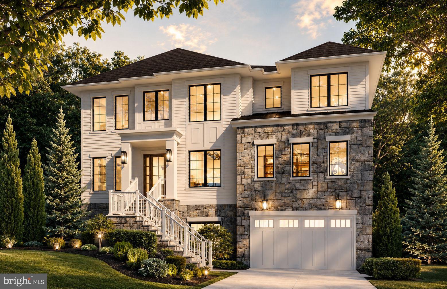 Cherry Hill Custom Homes presents this beautiful new custom home currently under construction in Potomac Hills. This home features 6 bedrooms, 6 full bathrooms, and one powder room with 6,746 square feet of finished living space over three levels. The main level includes 10ft ceilings, gorgeous wide-plank engineered white oak wood floors, a beautiful gourmet kitchen with frame-less custom cabinetry and quartz countertops and a rear prep kitchen/pantry. The kitchen connects to a great room with coffered ceiling and gas fireplace with tile surround and a spacious casual dining area overlooking the backyard. Through the butler's pantry is an elegant formal dining room with abundant natural light. A screened porch and bluestone patio off of the great room provide two amazing outdoor living spaces. A generous guest suite, private study, and formal powder room complete the main level living spaces. The upper level is highlighted by a luxurious primary suite with spacious dual walk-in closets with built-ins, a spa-like bathroom with heated floors, double vanities, stand-alone soaking tub, and heavy glass enclosed shower. The lower level includes a recreation room with wet bar, a large exercise room with rubber flooring, an additional en-suite bedroom, a 2nd home office, a mudroom with built in cubbies and a spacious 2-car attached garage. This home includes an elevator that services all three floors. The 13,397 square foot lot features an 85 foot deep backyard with plenty of room for a pool. Convenient to Chesterbrook Swim and Tennis Club, Chesterbrook Shopping Center, and Chesterbrook ES/ Longfellow MS/ McLean HS. Delivery July 2026. Interior photos are from another home recently built by Cherry Hill Custom Homes. Actual finishes may differ from what you see in the listing photos. Still time to choose finishes.