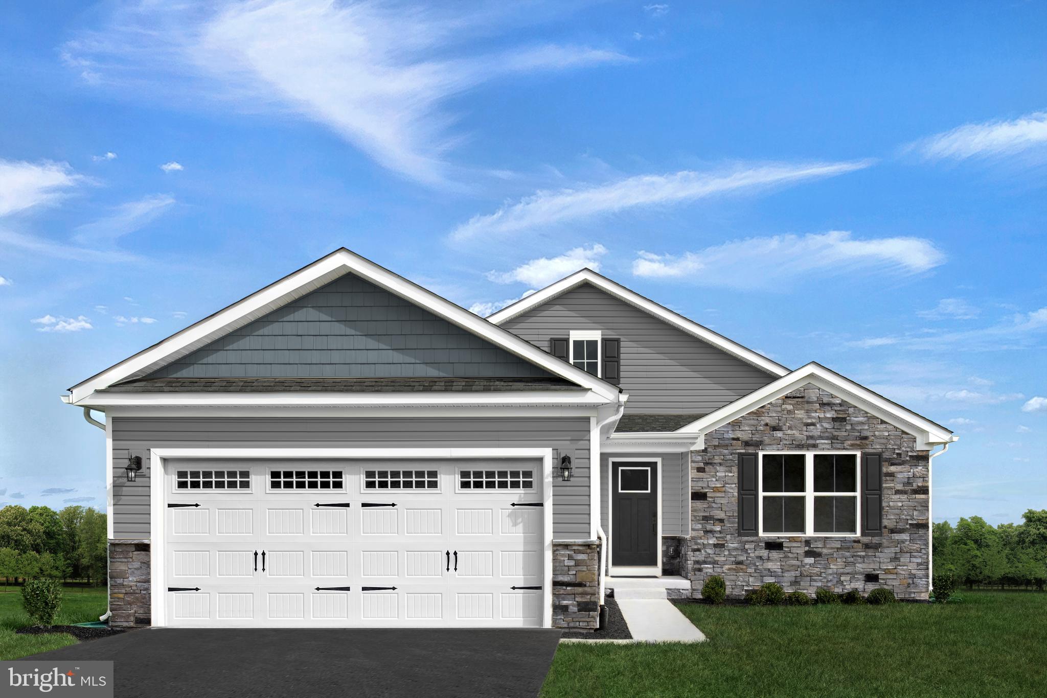 The to-be-built Dominica Spring, at Burwell in Martinsburg, is the right fit for a classic, grand lifestyle. Walking in through the foyer or 2-car garage places you inside the open, airy floor plan. The stunning great room flows seamlessly into the gourmet kitchen with expansive island and dinette. The kitchen boasts designer cabinets, granite countertops, LVP flooring and stainless-steel appliances. A formal dining room can be converted into a home office w/ french doors, if preferred. Inside your lavish owner's suite, you'll be wowed by the oversized walk-in closet and double-vanity bath. Just outside the owner’s suite is the spacious laundry room offering ease and convenience.  Two additional bedrooms and a full bath provide comfort for family and guests. The Dominica Spring is simply undeniable. Note: Other homesites and floorplans available.  Photos are representative only. Homesite premiums may apply. 

Designed for convenience and style, these thoughtfully crafted homes offer seamless living with everything you need right on the first floor. Enjoy living in an established neighborhood close to everything you need with thoughtfully designed amenities including pickleball court, covered picnic pavilion, sidewalks, multi-use field and a playground.  Minutes to The Commons Retail Center which includes stores like Target, Best Buy, Aldi, Dick's Sporting Goods, Ulta, TJ Maxx, Old Navy, and Starbucks. Easy commuter routes allow quick access.  Just 15 minutes to Hagerstown, 40 mins to Harpers Ferry and only 45 mins to Frederick.