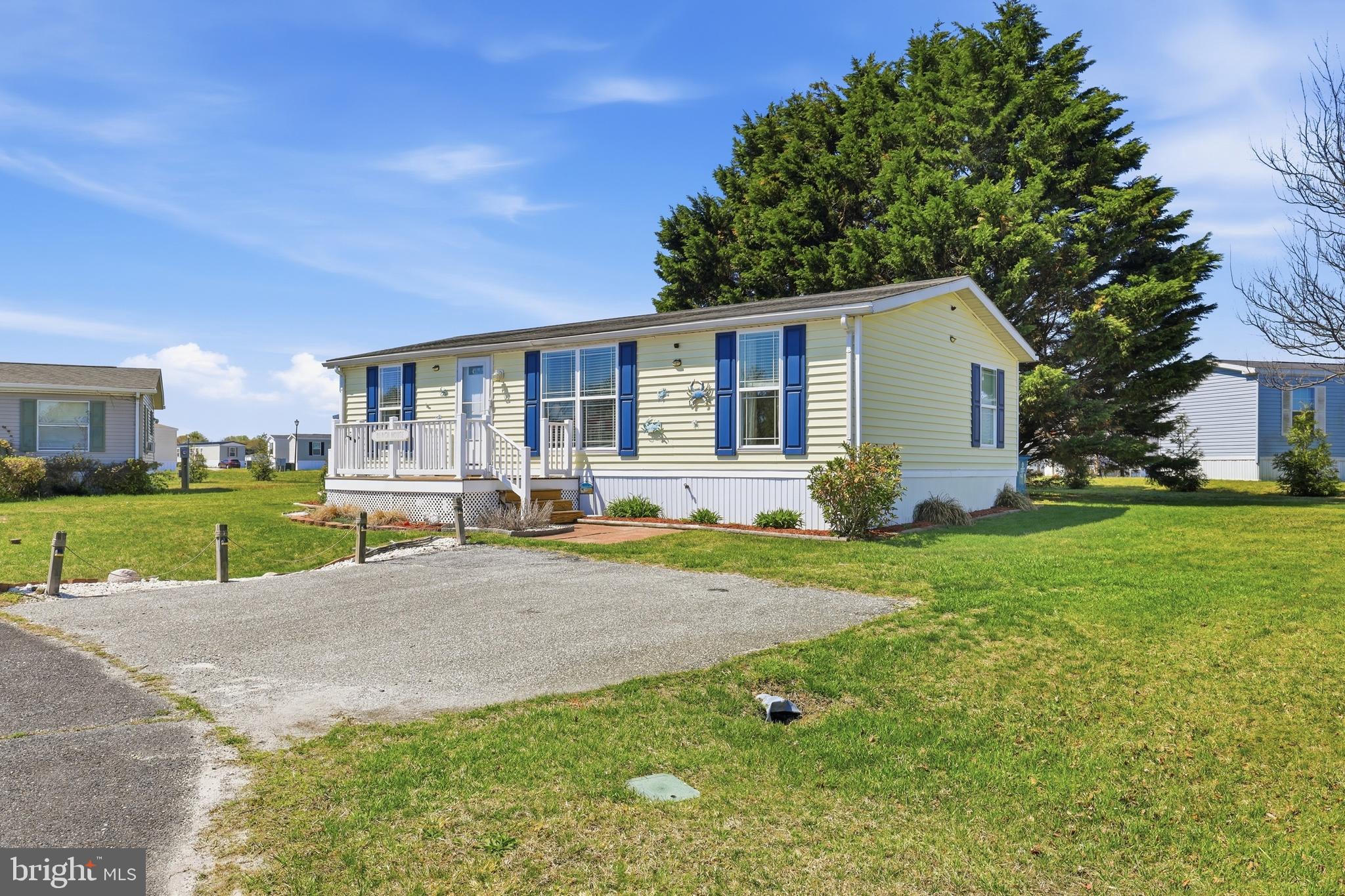 Price Improvement!!!   Plus, with an acceptable offer the Sellers will provide one of the two following Seller's Assistance options:  $2,100 towards Settlement Costs or Three (3) months of monthly land lease paid for by the seller.   Incredible deal!


Time is now to get your beach home for the summer.  This 3-bedroom, 2-bathroom doublewide home offers comfort and an incredible value!  This well-maintained home on a cul-de-sac has beautiful LVP floors, dry walled walls, nice layout, deck, large yard, shed and nice yard.   The new HVAC was installed in 2025, water heater 2021 and roof was installed in 2016.  
You will love the size of the rooms as well as the beautiful bathrooms. 
This gated community offers a community beach, swimming pool, a fishing /crabbing per and a playground.
This great home is priced to sell!