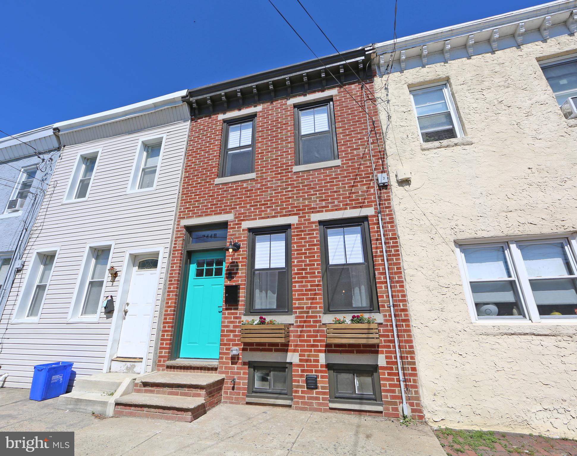 Completely renovated from head to toe in Fishtown! This 3 bedroom, 1 full + 2 half bath house has hardwood floors t/o, recessed lighting, exposed brick, new sheetrock, trim + paint, new windows, ceiling fans, doors, fixtures, gas fireplace, Smart Hvac system. New kitchen with quartz counters, 42 inch cabinets, + stainless steel package.  2nd floor has 3 bedrooms + master bath w/ new tile + fixtures.  Semi-Finished basement w/ another half bath + mechanical room. New 100amp service, central air + heat and plumbing. Nest Thermostat, Ring Doorbell, multiple skylights, floating stairs w/ custom rails + rear alley access.  Everything has been completed for you. Located on a great block, stroll to numerous restaurants, cafes + bars. Close to Septa, I-95, + Center City.