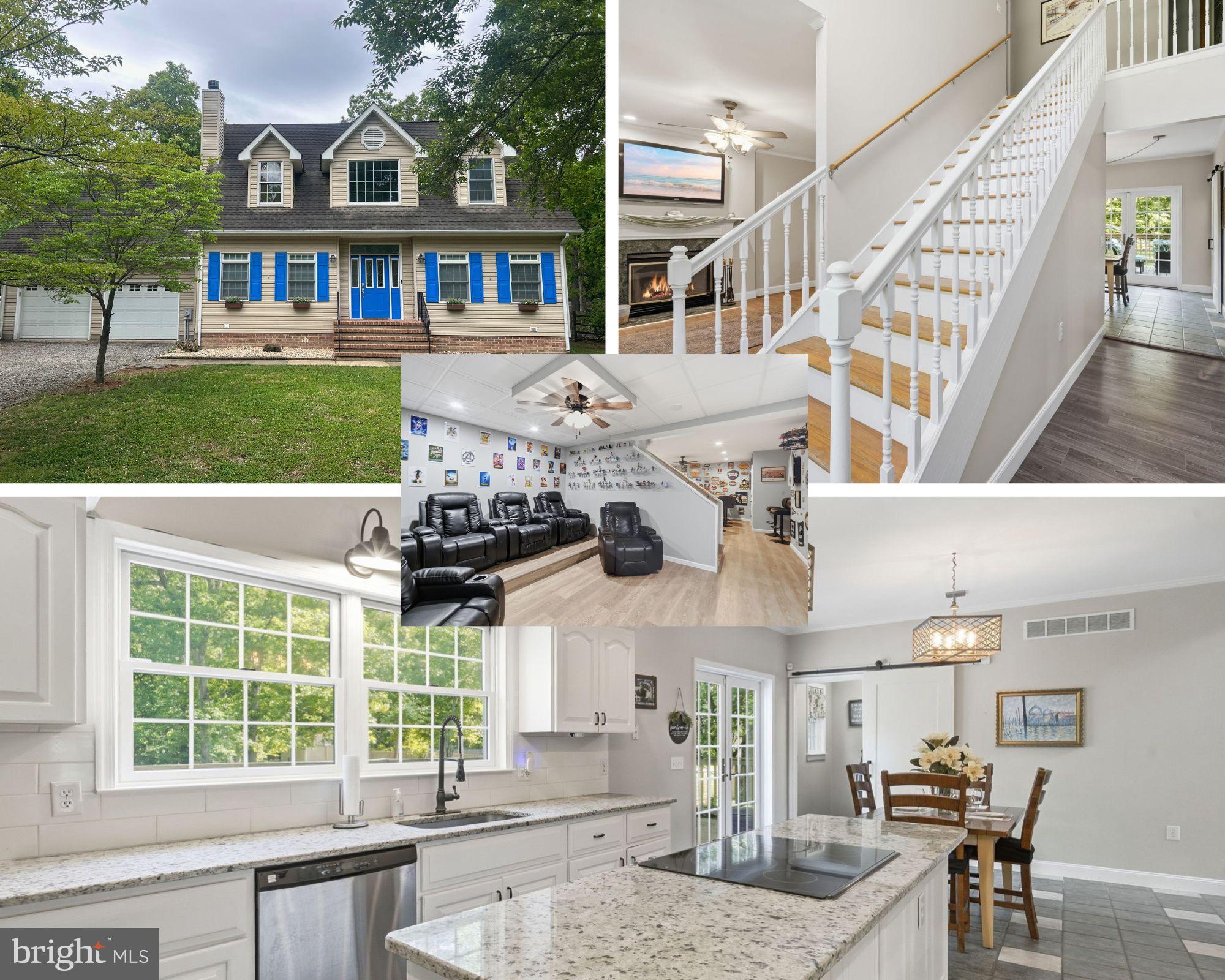 From the moment you arrive, this charming Cape Cod feels like home. Built in 2002  with 2x6 construction and beautifully updated in 2021, it offers the perfect mix of comfortable living and thoughtful upgrades.
Inside, you’ll find 4 spacious bedrooms and 3.5 baths, 9' ceilings, along with a warm, welcoming interior featuring hardwood floors, recessed lighting, and touches of stained glass that add just the right amount of character. The kitchen truly is the heart of the home, with upgraded countertops, stainless steel appliances, and a center island that’s perfect for everything from quick breakfasts to gathering with friends and family.
The living room invites you to slow down and relax, centered around a beautiful marble fireplace that makes chilly evenings feel extra cozy. You’ll also appreciate the convenience of main-level laundry, plus an additional hookup in the basement.
Downstairs, the partially finished basement creates a fun and flexible space to enjoy—complete with a home theater, a fully stocked bar with seating, a full bathroom, and plenty of room left for storage.
Set on 0.65 acres and backing to trees, the outdoor space offers a peaceful, private setting. Whether you're enjoying your morning coffee on the deck or winding down at the end of the day, it’s easy to feel at home here. The outbuilding and shed provide plenty of extra space for hobbies, tools, or storage.
With an attached garage and plenty of driveway parking, this home checks all the boxes for comfort, space, and everyday ease. Seller's home warranty is good through September and is transferrable.
If you’ve been looking for a home that feels inviting the moment you walk in, you won’t want to miss this one.