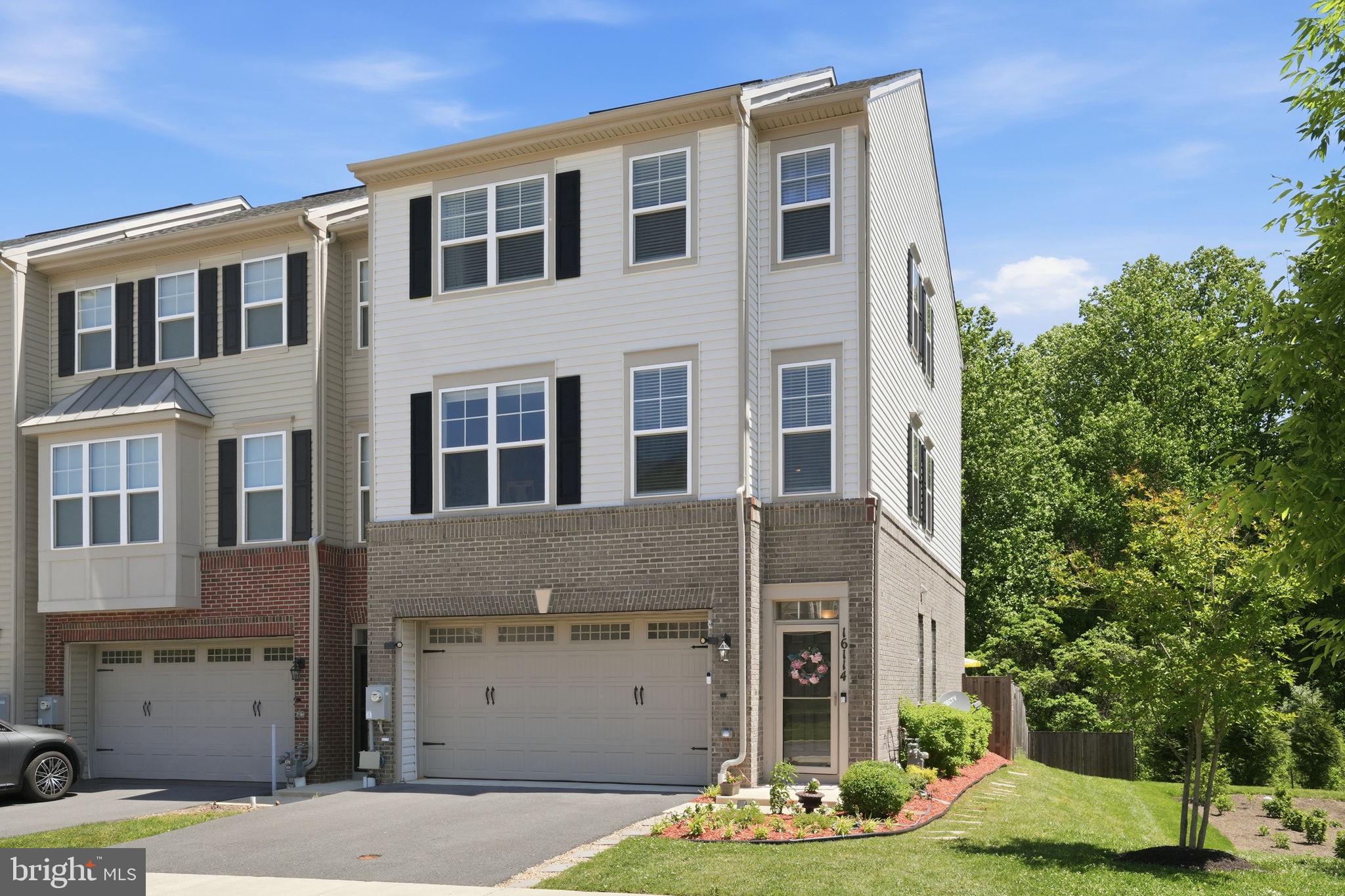 Join us for open house this Sunday 05/31 - beautiful weather to see a gorgeous house! Welcome to one of Bradford’s Landing’s premier end-unit townhomes, perfectly positioned on a premium lot backing to trees and parkland for exceptional privacy and peaceful wooded views. Built in 2020 and beautifully maintained, this sun-filled home offers over 2,650 square feet of finished living space and features the highly desirable 4-foot extension on all three levels, creating noticeably larger rooms and an expansive feel rarely found in townhome living.

Thoughtfully designed with today’s lifestyle in mind, this home includes the sought-after optional enclosed study with elegant glass French doors, creating the perfect private home office, playroom, library, or flexible living space.

The main living level showcases a stunning gourmet kitchen featuring quartz countertops, a large center island, stainless steel appliances, pantry, abundant cabinetry, and seamless flow into spacious dining and living areas designed for both entertaining and everyday living. Expansive windows on multiple sides flood the home with natural light while showcasing the peaceful wooded setting unique to premium end-unit living. Step directly from the main level onto a private deck overlooking trees and green space.

The upper level features a spacious primary suite complete with a walk-in closet and private bath, along with two additional bedrooms, a full hall bath, and convenient upper-level laundry.

The finished walkout lower level offers a spacious recreation room with a full bath and direct access to a beautifully designed paver patio and fenced rear yard, creating a seamless indoor-outdoor living experience and exceptional space for relaxing or entertaining.

Life at Bradford’s Landing extends far beyond the home itself. Residents enjoy community amenities including a dog park, expansive open green spaces, multiple playgrounds, gazebos, and scenic walking and jogging trails. Nearby wooded trails connect directly to East Norbeck Park, featuring baseball and soccer fields, pickleball and basketball courts, playgrounds, picnic and cookout areas, and additional recreational spaces. Enjoy a true neighborhood atmosphere where outdoor living, walking, recreation, and nature become part of everyday life.

Additional highlights include ample recessed lighting throughout, extensive landscaping and hardscape, a two-car garage with driveway parking, and a low-maintenance lifestyle in one of Bradford Landing’s most desirable locations.

Conveniently located near the ICC, Route 97, shopping, dining, and major commuter routes, this home delivers the perfect combination of modern design, privacy, convenience, and outdoor living.