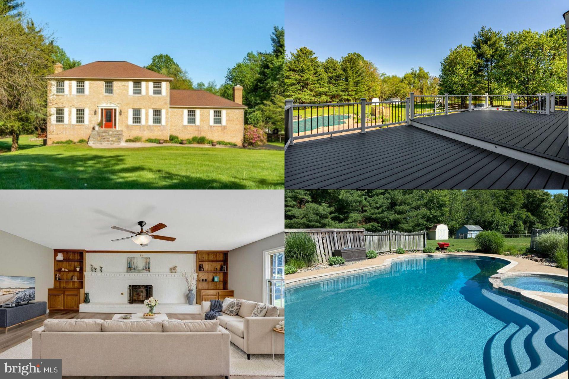 Welcome to this stately, all-brick single-family home that blends timeless elegance with tasteful updates. Step inside to find beautiful brand-new flooring throughout and fresh paint that gives the entire home a bright, inviting feel. The fully finished basement with full bath offers endless possibilities for entertaining, relaxing, or additional living space.

The main level features a full bath and two large gathering spaces both with brick, fireplaces and shelving, perfect for entertaining or spreading out for relaxation. Working from home is easy with your own private tucked away office.

Upstairs offers gorgeous newly renovated baths perfect for washing away the days stress and generously sized bedrooms and lush new carpet. 

Out back, enjoy your own private oasis with a spectacular backyard featuring a massive deck and sparkling  heated swimming pool and jacuzzi —perfect for summer fun and hosting gatherings for many years to come.

Located in a quiet, non HOA well maintained community not far from amazing shopping centers and major highways this home offers the freedom and convenience you’ve been looking for. Don’t miss this  opportunity to call this your new  home.

** Accepting Back up Offers**