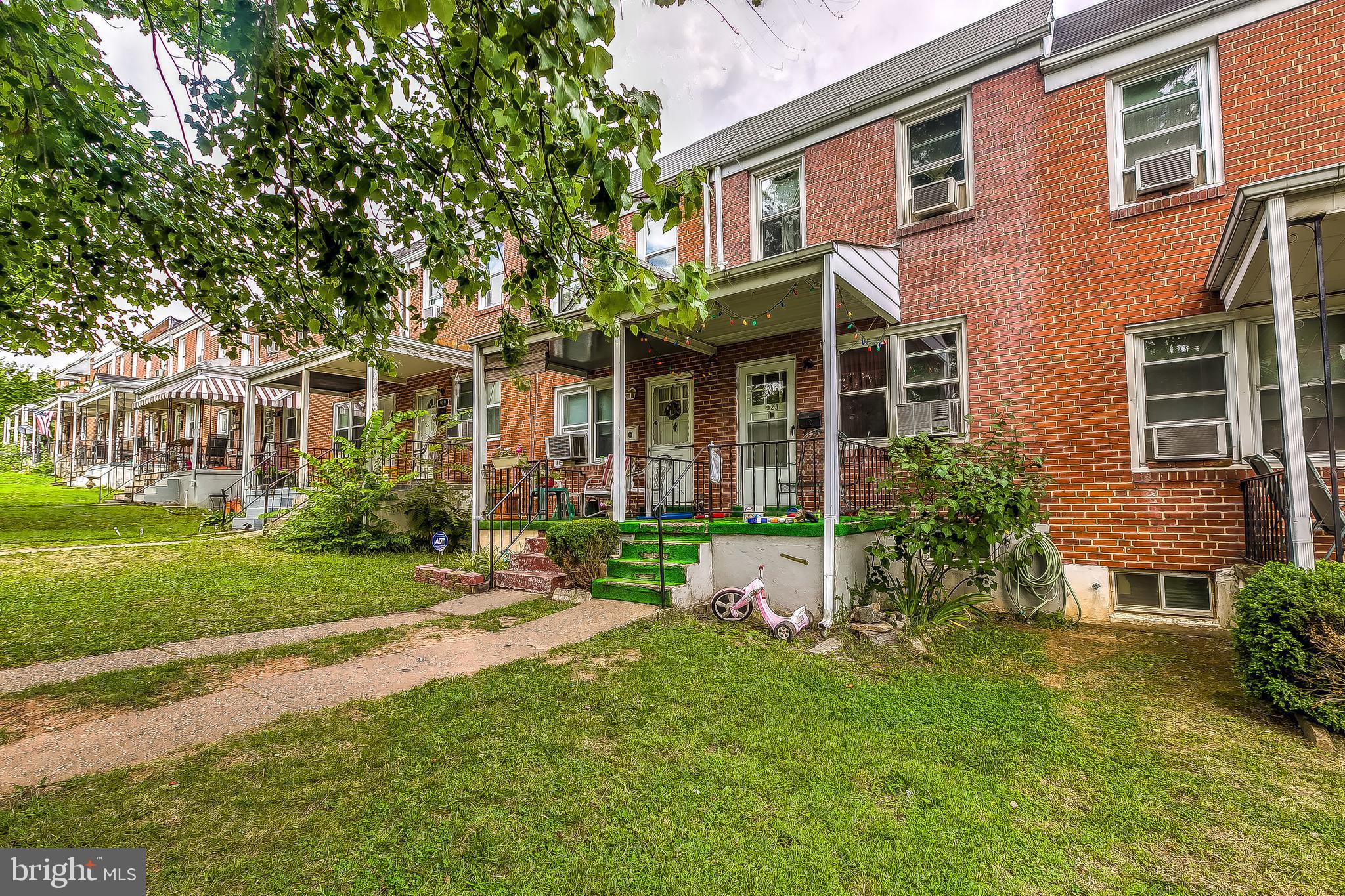 Great opportunity to own for less than you rent! This 2 bedroom home has tons of potential and is a great starter home or investment. Kitchen features gas cooking and plenty of storage space as well as a rear deck perfect for grilling and overlooks greenspace.  The backyard is fenced in and could offer parking space.  The finished rec room could be a 3rd bedroom and has access to a lower level bathroom just off the laundry area. The Violetville neighborhood is close to major highways and is walkable to Saint Agnes Hospital center.   Tenants currently pay $975 and would love to stay. Being sold As-Is.