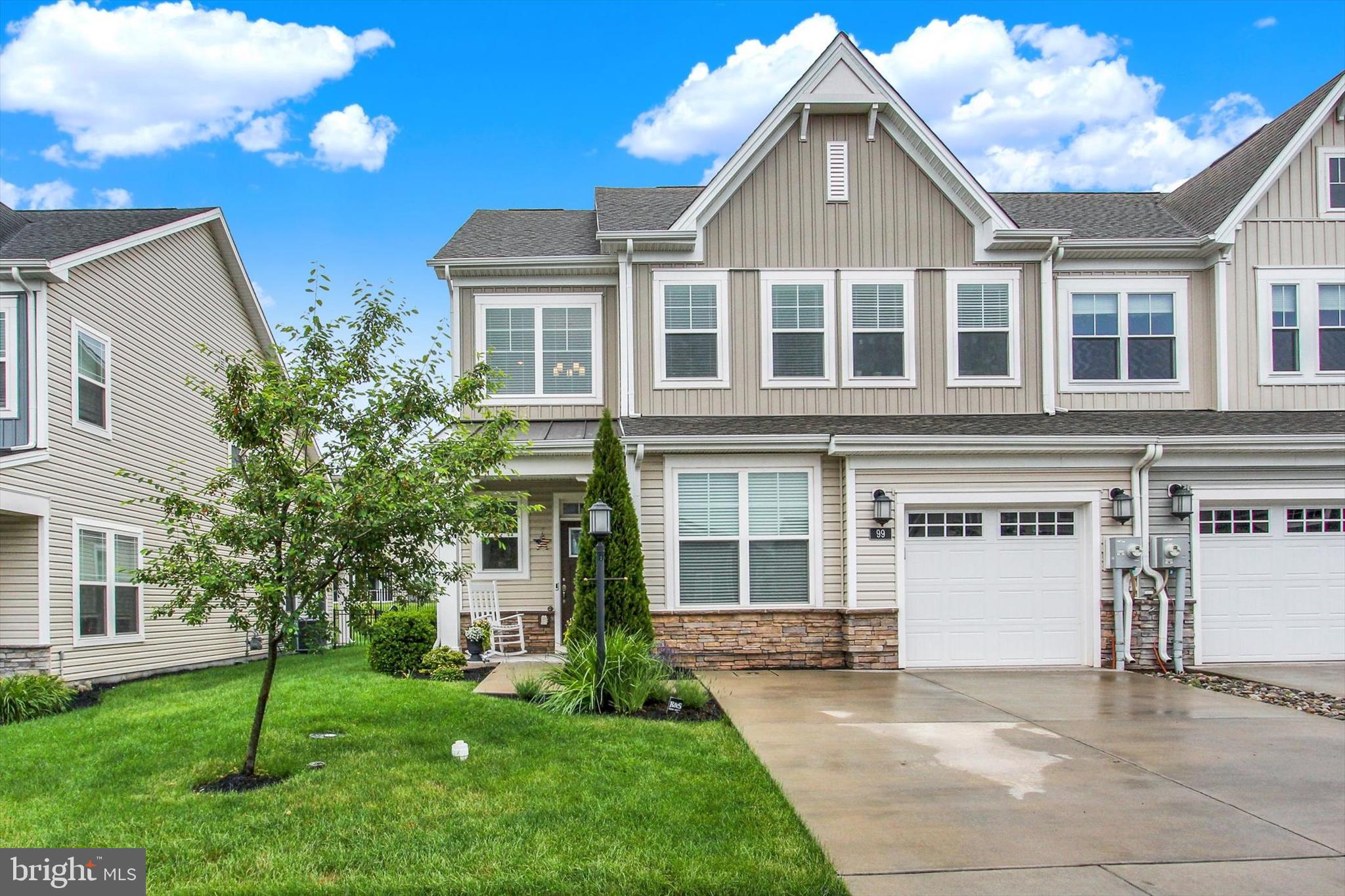 Welcome to 55+ Living in Gettysburg! This beautifully appointed five-bedroom, four-bathroom home was just built in 2022 and offers the perfect blend of modern comfort and thoughtful design. The first floor features luxury vinyl plank flooring throughout and showcases a gourmet kitchen with an island—ideal for both everyday living and entertaining. The primary bedroom suite is a true retreat, complete with a spa-like en suite bathroom, while an additional guest bedroom on the main level offers its own private en suite bath for convenience and privacy. The living room draws the eye upward with stunning vaulted ceilings, and a separate dining area provides the perfect space for gathering and main-floor laundry makes daily life that much easier. Step through the sliding doors to your screened-in back patio, where you can enjoy the outdoors in comfort. The backyard is fenced-in. Upstairs, you'll find three additional bedrooms, two full bathrooms, and a versatile loft area—perfect for a home office, reading nook, or hobby space. This home is move-in ready and waiting to welcome its new owners. This wonderful community offers an abundance of amenities at your doorstep such as  indoor and outdoor pools, a community center, a basketball court, tennis court, pickle ball courts, a volleyball court and fitness center. There are also beautiful walking trails, and more. The HOA dues cover your lawn care and snow removal, as well as security and the common area maintenance. All of this and the many wonderful attractions of Gettysburg at your fingertips!