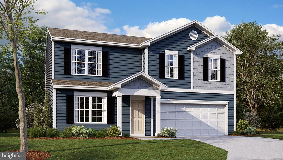 Explore a to-be-built new home in our newest neighborhood, The Granary, in Milton, DE. This home is not currently under construction but is one of the floorplans you can choose to build within this community. Prices vary based on selected upgrades, and prices shown generally refer to the base house without optional features. You’ll work with the builder to select from the plan options to construct your dream home. The Glendale is a 1,649 square foot, open concept two-story home that offers four bedrooms, two and a half bathrooms and a two-car garage. You will immediately feel at home as you enter the foyer and make your way into the spacious family room. This living space flows nicely into the eat-in kitchen with plenty of cabinets and a peninsula island overlooking the family room, so you’ll never miss a beat! The kitchen offers stainless steel appliances, a pantry and space for your kitchen table. The large sliding glass door in the kitchen allows an abundance of natural light to brighten this home and gives easy access to the backyard. The convenient powder room along with access to the garage is tucked away off of the kitchen. Upstairs, the spacious owner's suite boasts a private bathroom with dual vanity and a walk-in closet. The three sizeable secondary bedrooms provide space for everyone, and the hall bathroom is conveniently located nearby along with a hall linen closet. The second-floor laundry room, complete with a washer and dryer, simplifies an everyday chore! Pictures, artist renderings, photographs, colors, features, and sizes are for illustration purposes only and will vary from the homes as built. Image representative of plan only and may vary as built. Images are of model home and include custom design features that may not be available in other homes. Furnishings and decorative items not included with home purchase.