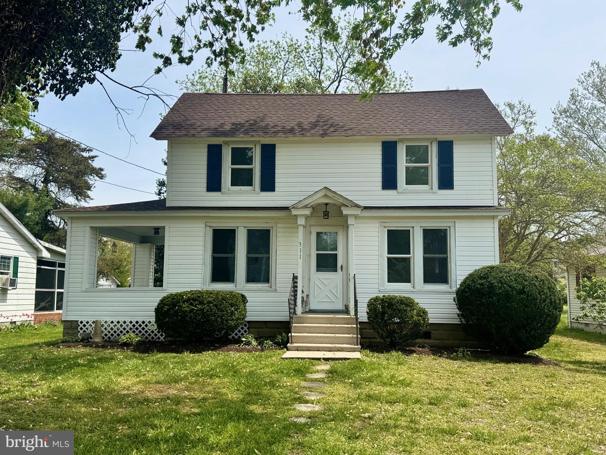 Nice In-Town  3 bed 1 bath. Home has Large Eat-in Kitchen, Family Room, Living  Room, 3 Bedrooms and Full Bath on Second Floor. Some Recent Upgrades! Spacious Yard with mature Trees and Shed. Home has a beautiful side porch for entertaining! Very private Back yard! Enjoy Downtown living with Parks, Restaurants, Shopping, Boating and  Fishing access to the Choptank River. Within less than 30 miles to the Bay Bridge. Sold As-Is.