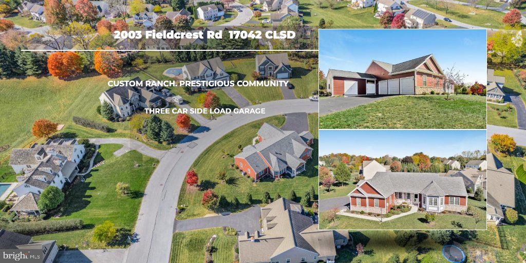 Spacious Ranch on Quiet Street | Guest Suite Potential | No HOA | 3-Car Garage.  Exceptional and quality-crafted in prestigious FIELDCREST community.  Built in 2017. 8 years new! 5-bedroom, 3-bathroom. 2350 SF above grade. Over 3,100 SF of beautifully finished living space, including a private lower-level suite—perfect for a nanny, caregiver, guests, or extended stays. Floor plan in photos. Nestled in prestigious Southern Lebanon Valley (North Cornwall Twp.), this home combines high-end design with everyday functionality. From the cathedral ceilings and double-sided stone fireplace to the custom kitchen with granite counters and soft-close cabinetry, no detail has been overlooked. Really nice owners suite w walk in shower. Two spacious secondary bedrooms on main plus office which could be 4th bedroom if needed. Need space for visitors or private living quarters? The finished lower level features full kitchen, living area, 3rd full bath, and a spacious bedroom or flex room—ideal for hosting guests or providing independent space. Standout Features Include: 3-car side-load garage + parking for 10+ cars. Screened porch, attached shed, and charming front porch. Energy-efficient systems, appliances, windows, and LED lighting. Custom finishes: bamboo hardwood, recessed lighting. All major appliances, washer/dryer, window treatments, and 3 mounted TVs included. Superior exterior with superior hardie-board-style siding and stone—no vinyl.  Low traffic area yet minutes to everything! Commuting is a breeze, with Hershey Park and Hershey Medical Center just 20 minutes away. Harrisburg, Lancaster, and Reading all within 30 minutes. The Lebanon VA Medical Center and Well Span Hospital are only a few miles away. Professional & specialty medical suites within a few miles.  Philadelphia is one hour away.  Baltimore and New York City are all within a few hours’ drive. Opportunities like this are rare. Impeccably maintained, thoughtfully designed, and move-in ready—this home truly stands apart. Private showings are easy to schedule. Low traffic street and no traffic noise! Seller relocating. Need a quick possession? Seller is ready when you are! NONE TO COMPARE!