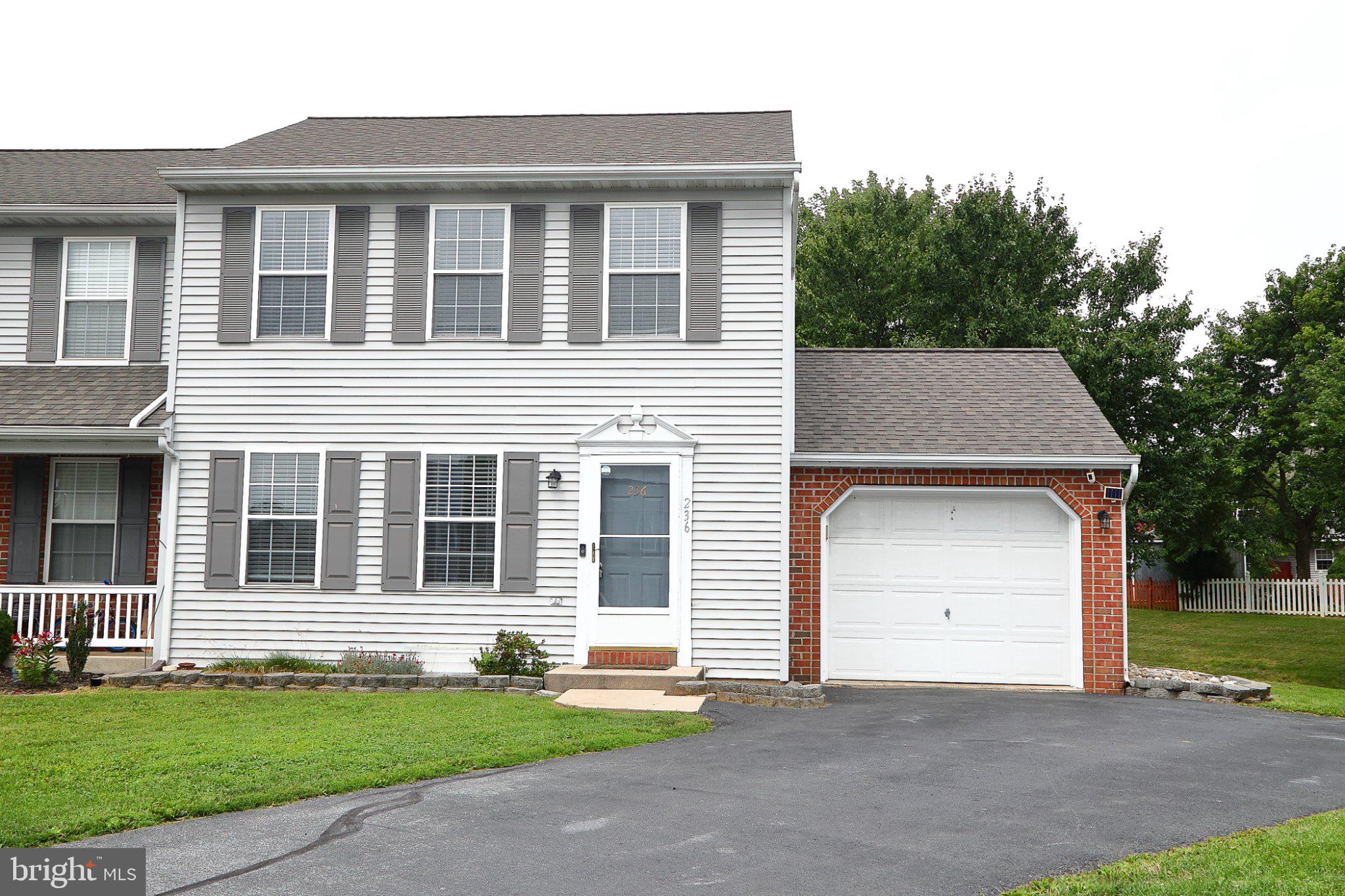 Welcome to 236 Chelmsford Drive in Marietta! Nestled on a quiet cul-de-sac in the highly desirable Donegal School District, this freshly painted end-of-row townhouse offers the perfect blend of comfort, convenience, and low-maintenance living.

This move-in-ready home features 3 bedrooms, 1.5 bathrooms, and 1,474 square feet of living space. The bright, functional layout is complemented by a finished basement, providing versatile additional living space that's ideal for a family room, home office, home gym, or playroom.

Enjoy added peace of mind with major system updates, including a new roof and hot water heater, both replaced in 2023. An attached one-car garage adds everyday convenience, while the rear deck overlooking the backyard provides a wonderful space to relax, entertain, or enjoy your morning coffee.

Conveniently located near parks, schools, shopping, dining, and major commuter routes, this home is an excellent opportunity for first-time buyers, those looking to downsize, or anyone seeking a move-in-ready home in a peaceful neighborhood.