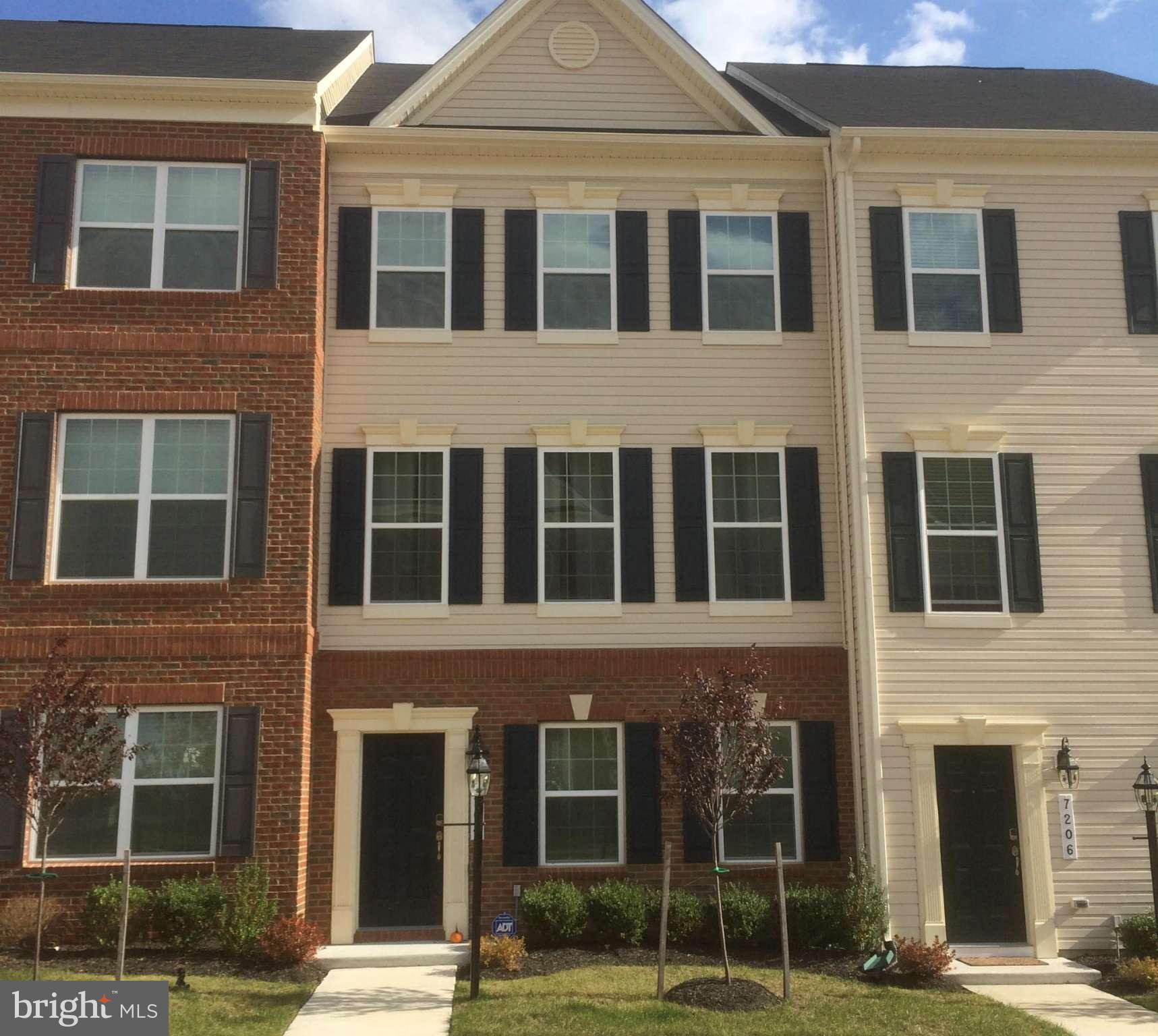 ALMOST NEW 4 LEVEL TOWN HOUSE WITH 2 CAR INTERIOR GARAGE, LATEST ENERGY EFFICIENT FEATURES, BE THE FIRST TO LIVE HERE, BALCONY AND EXTRA BEDROOM ON TOP LEVEL. RUN OR WALK TO MANY OF THE COMMUNITY FEATURES - POOL, CLUB HOUSE & PLAYGROUND. PRE WIRED FIOS AND SECURITY SYSTEM. CLOSE TO ARUNDEL MILLS MALL AND ROAD ACCESSES - BW PARKWAY & RT. 100.  FRONT VIEW WILL BE FUTURE COURT YARD