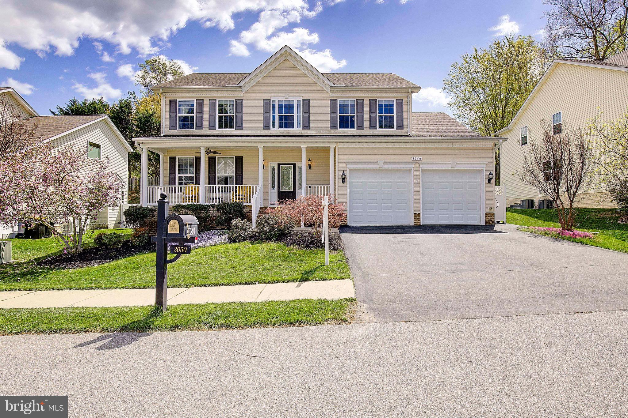 Lots of upgrades in this 3,600+ sf colonial in sought-after Chesapeake Village community! In area of top rated schools and approx only 35-40 min to JB Andrews and Washington DC! Lots of room to spread out in this home with a finished basement, complete with a theater room wired for surround sound and projector! To further entertain, you'll love the wet bar and the full bath in the basement as well as a rough in ready for a fifth bedroom too.  A chef's kitchen has a large pantry, cooktop with double wall ovens, custom maple cabinetry and a large island with upgraded granite countertop. Stainless steel appliances and sink were upgraded new less than two years ago. Kitchen has plenty of table space in the breakfast area that leads to a  covered patio. Many upgrades in this home include rich hardwood floors, crown molding, wainscoting,  living room wired for surround sound, and  a family room with a raised hearth marble surround gas fireplace. Primary suite offers a generous walk-in closet with custom organizers. Primary bath has double vanities, jetted soaking tub, ceramic tiled flooring and oversized custom tiled shower with seating. This home is well maintained with improvements including a new (2023) main/basement HVAC unit, a radon mitigation system installed, gas line hard wired for a grill and a tankless hot water heater.  The outdoor features provide for many family fun activities with an outdoor fireplace, slide in the backyard, herb garden and a covered front porch.  Storage areas are plentiful here with overhead storage in the high ceiling garage, some unfinished space in basement, and storage underneath the basement stairs. You'll love this neighborhood with it's sidewalks and close proximity to Brownies Beach (Bay Front Park) where you can relax and sunbathe by the bay or walk along the beach looking for shark's teeth fossils.  You'll enjoy the many restaurants nearby, stores, North Beach boardwalk, marinas and more! It’s also VA assumable for veterans!  *Sellers need a rent back after closing through July 23rd.*