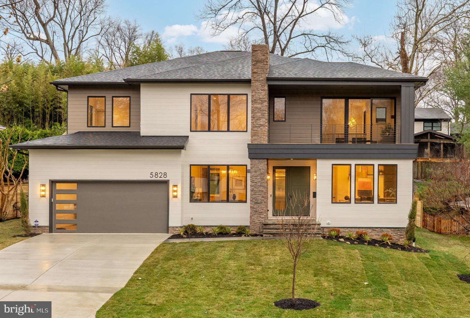 Enviable Kenwood Park location about a mile to Bethesda Row and Capital Crescent Trail, this newly constructed Mid-Century Modern masterpiece, built by Foxhall Homes and designed by Elie Ben Architecture, balances sophisticated design with livability, featuring a private Savaria Eclipse elevator and seamless indoor-outdoor living.
<br>
<br>
Expansive outdoor living spaces including covered porches, second floor balcony, and slate grilling patio define the home’s signature aesthetic. Wide-plank white oak floors, Visual Comfort lighting, solid-core doors with Emtek concealed fastener hardware, and illuminated tray ceilings throughout the main level reinforce an organic modernist feel. Architectural Digest named Visual Comfort as *one of the best sources for great lighting allowing optimal ambiance at any time of day.*   
<br>
<br>
The heart of the home is a chef’s kitchen anchored by an 8-foot Le Blanc Quartzite island surrounded by sleek European style cabinetry. The culinary engine is a JennAir 48” Noir professional range paired with paneled 48” Jenn-Air refrigerator. The fully equipped butler's pantry with integrated under shelf lighting, wine refrigerator and sink serves as a discreet service area for effortless hosting and organized storage.
<br>
<br>
Open living spaces are designed for presence and comfort. A sculptural ring chandelier with burnished brass and fluted glass shades floats above the gas fireplace.  The family room, with illuminated tray ceiling accents, features direct access to the full-width bluestone covered terrace overlooking the serene yard.
<br>
<br>
The primary suite is a sunlit sanctuary with expansive views from the triple casement bathroom windows and a quad-set in the bedroom.  The spa-inspired bath offers radiant-heated floors, curbless two-person shower with thermostatic controls, six-foot solid-surface tub with Kallista filler, and vanities illuminated by sconces from Visual Comfort.
<br>
<br>
The lower level impresses with nearly 9-foot ceilings, a full service bar, custom home gym, and premium finishes—ideal for media, entertaining, or overnight guests. 
<br>
<br>
Beyond stunning aesthetics, this home is engineered to last, exceeding building standards with superior materials: Huber ZIP System sheathing, Advantech subflooring, and Andersen 400 Series casement windows. The low-maintenance exterior combines Hardie Artisan and Boral composite siding with elegant cut stone accents from El Dorado—built to look flawless for decades.
<br>
<br>
Smart & Efficient Systems include:
<br>
<br>
-   5-zone in-ceiling speakers with Sonos and VSSL amplification and AirPlay <br>
-   Dual-system, Four zone Carrier high-efficiency HVAC with Ecobee thermostats <br>
-   Pre-wired for full security suite and a whole-home mesh network <br>
-   EV-ready garage with R-9 insulated high-lift door and epoxy painted floor <br>
-   85” TCL TV with Sonos surround sound and subwoofer in Recreation Room <br>
-   65” Samsung Frame TV in the Family Room <br>  
<br>
Timeless Mid-Century design meets uncompromising craftsmanship in an unbeatable private setting. Schedule your private tour and experience the distinct character firsthand.