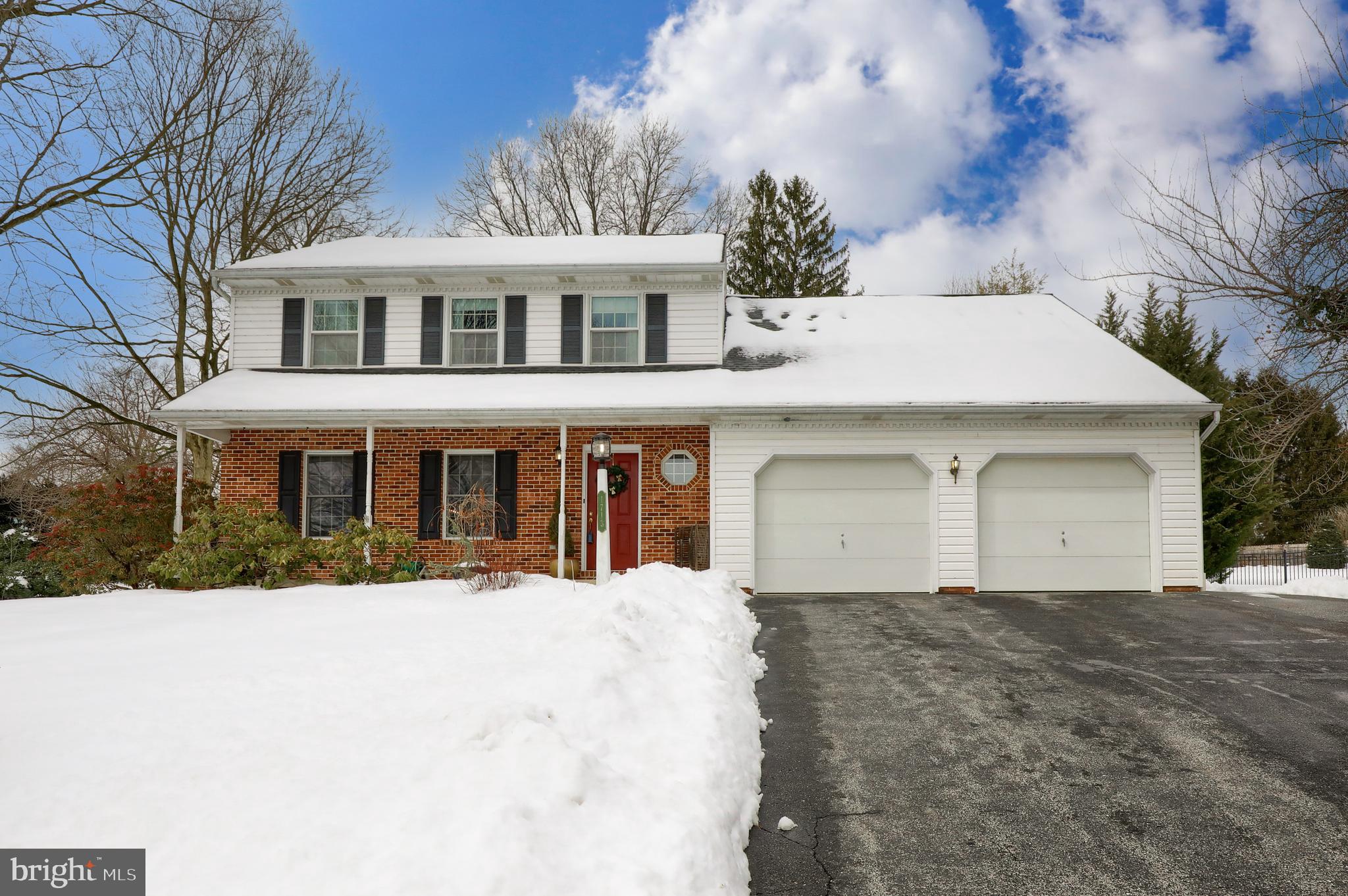 Beautiful Gable Park Woods home on cul-de-sac street.  You will enjoy this spacious home featuring large family room with vaulted ceiling, bamboo floors, brick fireplace, bay window, and built-in desk area. The eat in kitchen has bamboo floors and is open to the family room that is great for entertaining.  Just off the kitchen is the dining room with chair rail, bamboo floor and door leading to screened in porch.  Living Room just off the foyer.  Outdoor entertaining space over looking large rear yard features screen in porch with hot tub and brick patio.  Huge Primary Suite featuring walk in closet and private bath with double sink vanity.  Convenient 2nd floor laundry.  Carpet in home was replaced within past year.  Basement has partially finished space with closet and laminate floor that is a great recreation room.  You will enjoy the convenience of this central location.