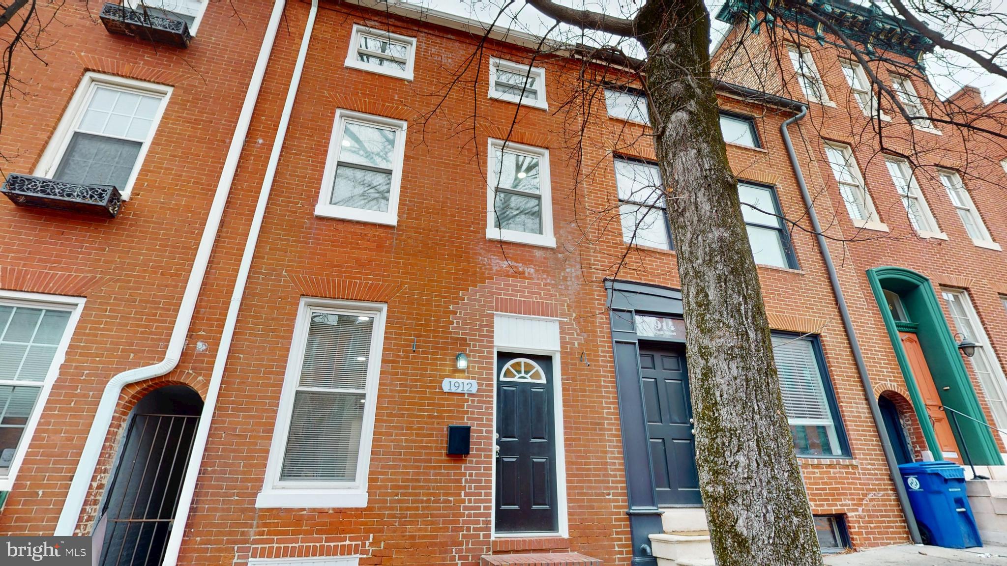 Welcome to gorgeous 1912 E Pratt St and the lovely Upper Fells Point neighborhood! Come live 4 blocks from Patterson Park in this incredible renovated home! Inside you will find sun drenched spaces, refinished original hardwood floors, vaulted ceilings, and brand new everything. The kitchen is all new with custom quartz counters and beautiful exposed beams with vaulted ceilings. Upstairs is the incredible owners suite bedroom that will stop you in your tracks with its spacious bedroom and all new private bathroom, also on the 3rd floor are 2 additional bedrooms, and 2nd all new full bathroom. Don't miss the brick patio in the rear, brand new roof, new HVAC, owners suite level laundry, and so much more!