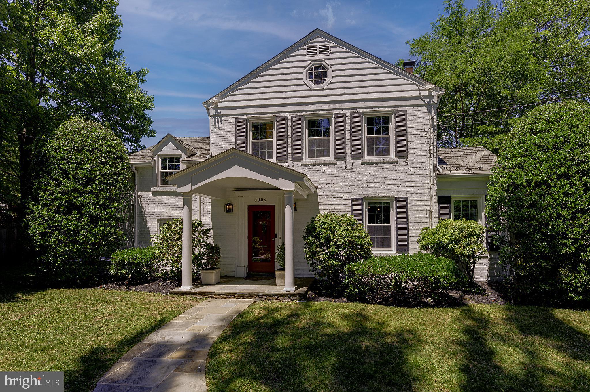 Expanded, updated, and full of charm, this exceptional Colonial sits on a prime corner lot in the highly sought-after Chevy Chase Hills neighborhood. A private front yard creates a warm welcome before you step inside the bright and impeccable interior.

The main level features refinished hardwood floors throughout, a welcoming foyer with custom cubbies, a spacious living room anchored by a wood-burning fireplace, and an open kitchen with stainless steel appliances. Just off the kitchen, a sunny breakfast and family area offers the perfect everyday gathering space, while the thoughtfully designed formal dining room addition is ideal for entertaining. A versatile main-level bedroom or home office with its own powder room completes this floor.

Upstairs, the primary suite features custom California Closets and an en suite bathroom. Two large additional bedrooms share a well-appointed full hall bath with a tub/shower combo.

The finished lower level offers exceptional flexibility with a large recreation room, a guest room or den featuring its own en suite full bathroom and gas fireplace, as well as the laundry and utility room.

Outdoor living is equally inviting, with a stone patio perfect for dining and entertaining, a lush front yard ideal for play and gatherings, a spacious side yard with room for gardening, extensive hardscaping, a new storage shed, and a driveway accommodating one oversized vehicle.

The home has been thoughtfully improved with numerous high-quality upgrades, including super high-efficiency triple-pane Okna windows, updated HVAC and water heater, custom Shades Store window treatments, California Closets, stylish new lighting, a new high-end JennAir range, and many other newer appliances, providing peace of mind and modern comfort.

The home's location offers the best of both worlds: a tranquil, tree-lined neighborhood with outstanding convenience. Just blocks away are Starbucks, Columbia Country Club, Ro Sushi Co., the Georgetown Branch Trail, Playa Bowls, Pilates, Uncorked Wine Bar, Sarah's Handmade Ice Cream, CVS, and the Chevy Chase Library. Downtown Bethesda and DC are also just minutes away. Welcome home!