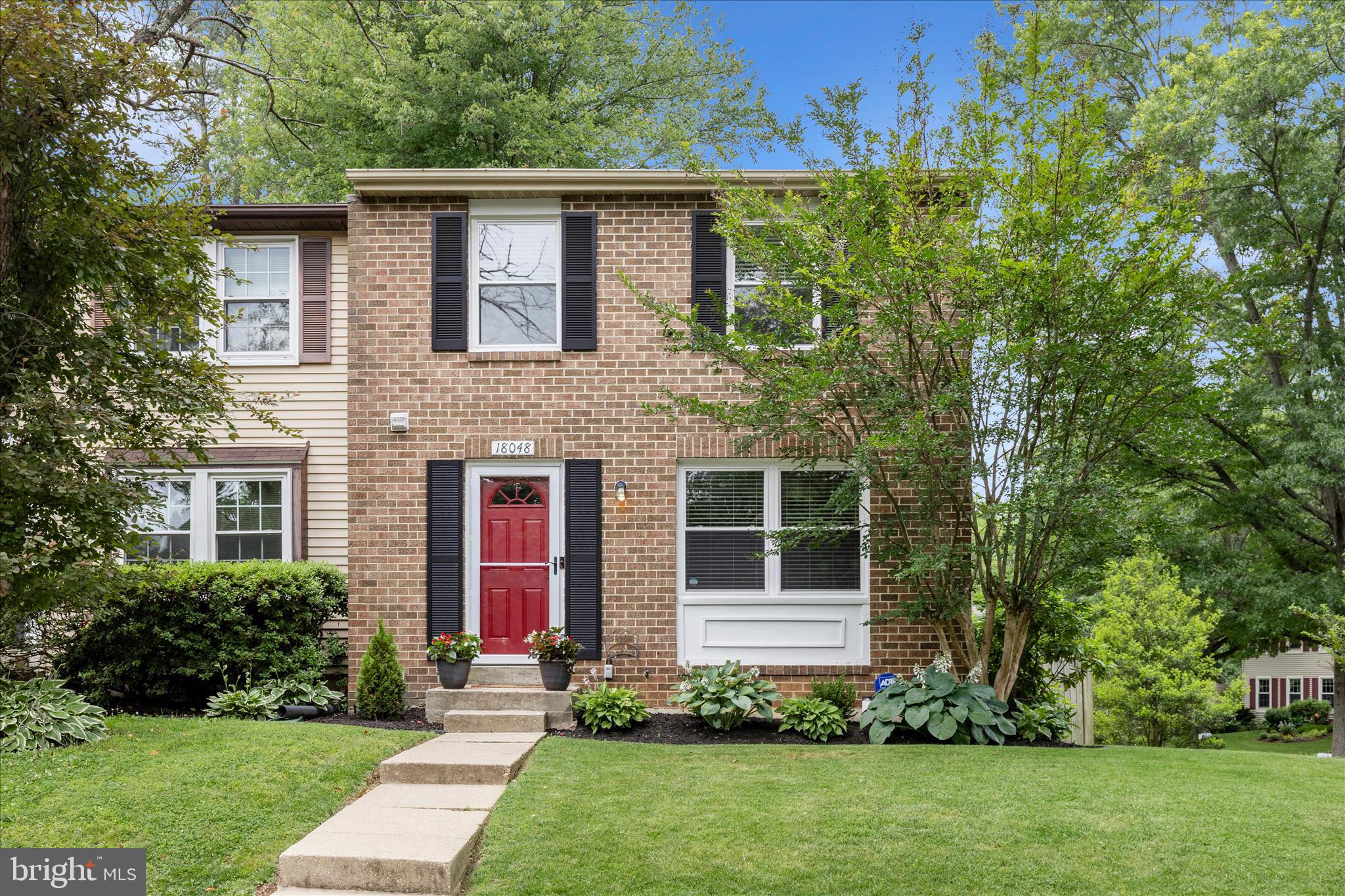 Welcome to 18048 Wagonwheel Court, a beautifully maintained end-unit townhome situated on a large corner lot in the heart of Olney. Offering 3 bedrooms, 2 full baths, and 1 half bath, this home combines thoughtful updates, generous living space, and an exceptional outdoor setting.  All new electrical outlets throughout the home.
TWO assigned parking spaces -#48
The main level features beautiful wood flooring and an updated kitchen with granite countertops, ample cabinetry, with quiet close , and plenty of workspace for cooking and entertaining. The renovated bathrooms provide a modern feel and timeless appeal.

The finished lower level offers valuable additional living space, perfect for a recreation room, home office, workout area, or guest retreat. As an end-unit home, you'll enjoy abundant natural light and added privacy throughout.

Step outside to a beautiful deck, fully fenced yard, ideal for pets, play, gardening, or outdoor gatherings. The large corner lot provides extra outdoor space rarely found in townhome communities, while the storage shed offers convenient room for tools, bicycles, and seasonal items.

Conveniently located near shopping, dining, parks, schools, and major commuter routes, this move-in ready home offers the perfect combination of comfort, functionality, and location.

Don't miss this opportunity to own a beautifully updated home in one of Olney's most desirable communities.