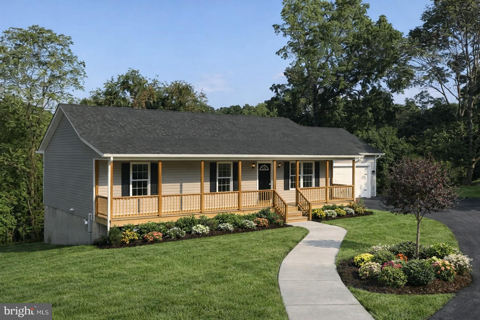 Make it your own—buyers can select siding, granite, and interior paint colors!
Brand-new 3-bedroom, 2-bath ranch with a two-car garage, set on a peaceful lot in a convenient commuter location just minutes from I-66. This thoughtfully designed home offers an open floor plan with granite countertops, stainless steel appliances, and soft-close cabinetry. Cathedral ceilings, large windows, and French doors flood the living spaces with natural light, creating an open and airy feel.
Custom tile baths and quality finishes are featured throughout. A covered front porch and rear deck provide inviting outdoor living spaces, while the full walkout basement offers excellent potential for future expansion.
Residents enjoy access to the many recreation areas of Shenandoah Farms, including river access, multiple recreation lots, parks, lakes, and the community center. Ideally located near I-66, local wineries, farmers markets, and dining, with Front Royal just a short drive away for additional shopping, restaurants, and entertainment.
Please note: Photos are representative and primarily of previously built homes. Finishes and specifications may change based on buyer selections and builder modifications.
Certain rooms have been digitally staged for visualization purposes only. Images are intended to illustrate possible layouts and design concepts; no representations are made regarding furnishings, dimensions, or finishes, which are not included in the sale.
