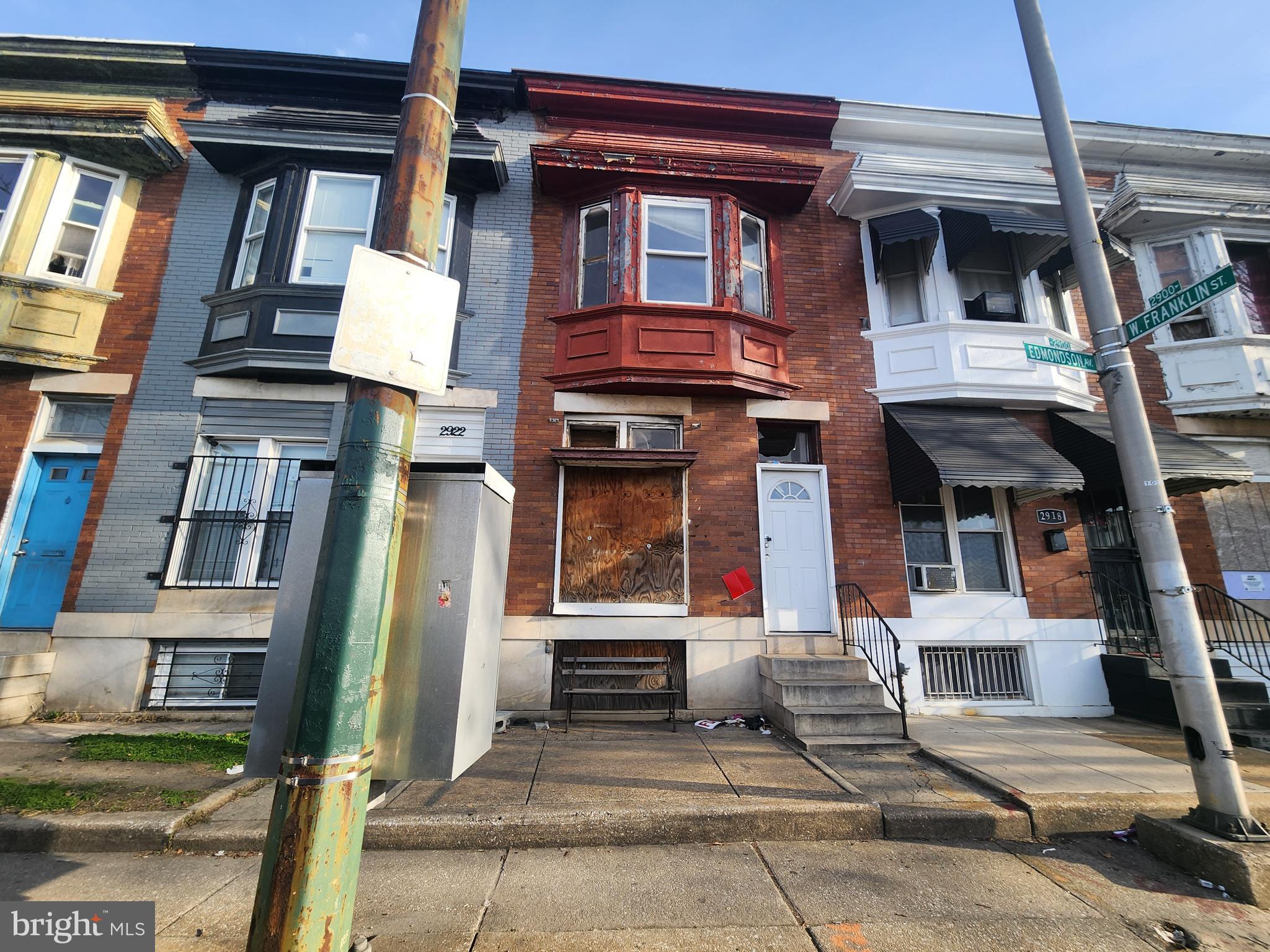 ONLINE AUCTION: This auction takes place on the Ashland Auction Group website bidding platform. Bidding begins  6/9/2026 @ 10:00 AM. Bidding ends 6/11/2026 @ 12:00 PM. The list price is the suggested opening bid. Deposit: $5,000.

This two-story townhouse is located in the Franklintown Road neighborhood of Baltimore City. Residents can enjoy the nearby attractions and facilities such as the Leon Day Park, Gwynns Falls/Leakin Park, and Grace Medical Center. The property is vacant and it offers easy access to major traffic arteries including West Franklin Street & Edmondson Avenue.