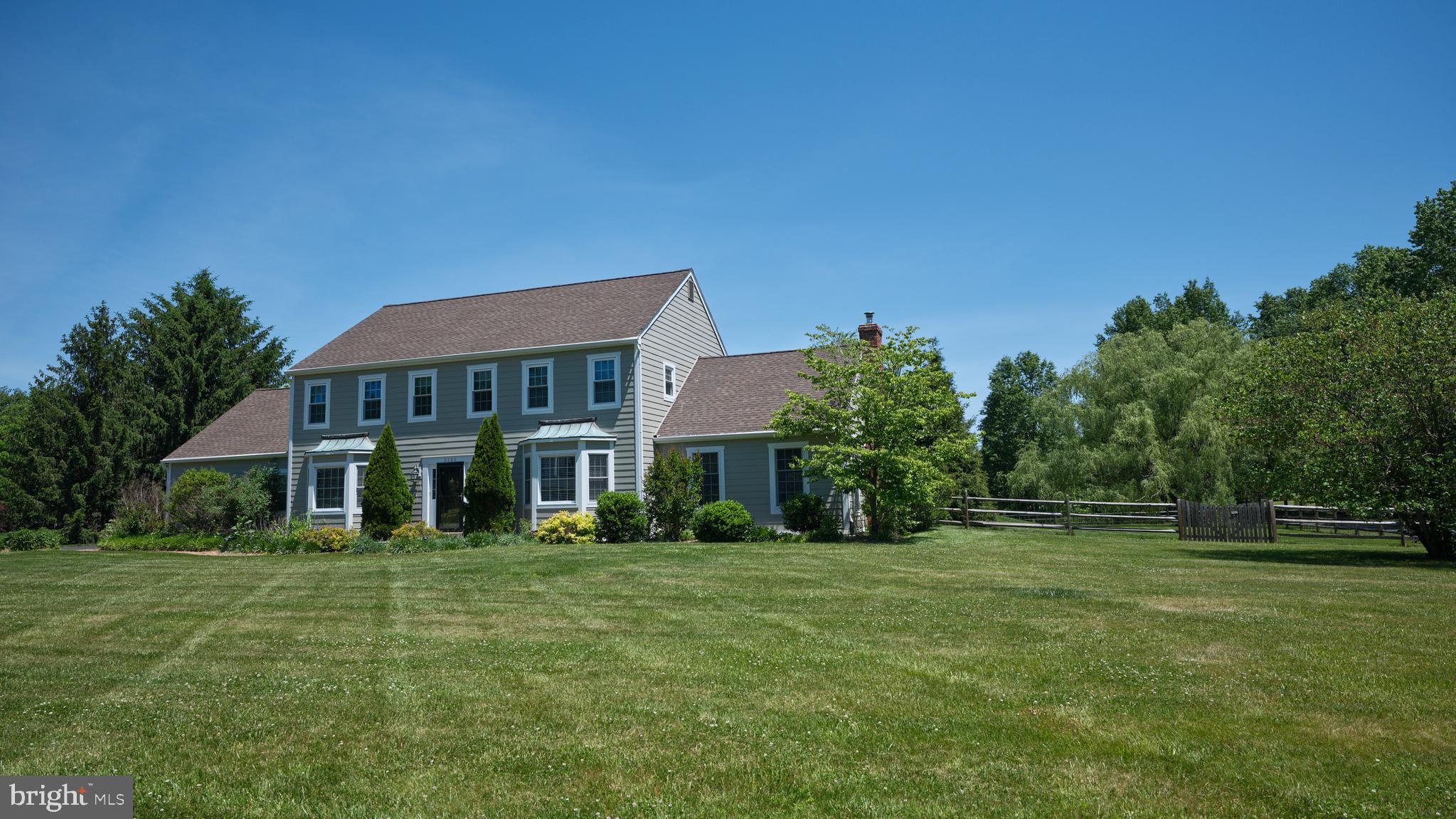 3155 Antler is a spacious Center Hall Colonial sited in the desirable enclave of Hunters Run in Buckingham.  The home boasts a generous 1 acre lot perfect for entertaning, a growing family or a pet loving family.  The home offers a large open living room with a wood burning stove and an adjacent dining room that is banquet size.  The rooms are light filled and yet, offer complete privacy.  The kitchen is a chef's kitchen with all modern appliances and a small breakfast area.  There are a total of 4 bedrooms and 2.5 bathrooms.  The primary bathroom has been totally remodeled with a new soaking tub.  The entire floor is spacious and family friendly.   The basement is perfect for those needing ample storage.  The home has a new deck with Tibertec and Hardi Plank siding offers many future years.  Hunters Run is close to Doylestown and New Hope and all of the restaurants, museums and shops they have to offer.   This move-in ready home is there for the next individuals to become the next stewards.