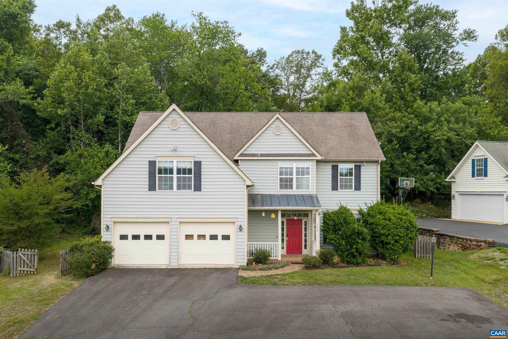 Fabulous Foxcroft neighborhood, featuring wonderful amenities including, swimming pool, clubhouse, walking trails and neighborhood events....Great views from this elevated lot....morning light is beautiful...Spacious 2773 sq ft of living space, screened porch, fabulous appliances; Wolf induction stove/oven, unique refrigerator, wonderful open floor plan, dining room is now used as a study, primary suite has fabulous walk-in closets... Hardwood floors and carpets new in 2025...feels, surprisingly very private...Easy access to 5th Street Station, downtown and UVa!