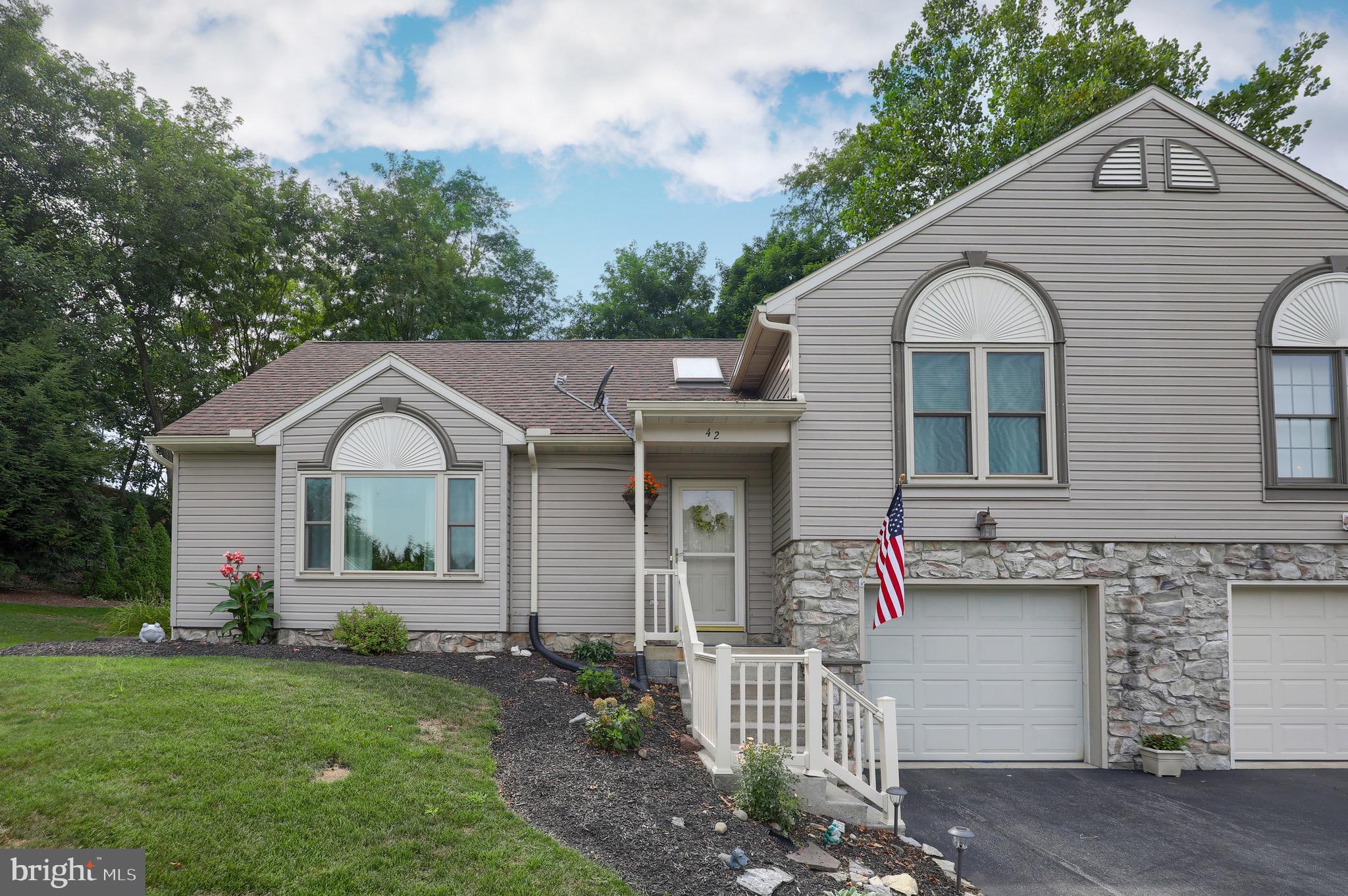 This beautiful semi-detached home sits at the end of a quiet, no outlet street. With three bedrooms and one and a half bathrooms, this home features a bright foyer that leads to the family room and dining room, a sunroom that opens up onto a deck overlooking a private back yard, and two gas fireplaces. This home also has replacement windows, central air, a newer roof, and more. This home is located close to all major roadways. It is also a short walk to downtown Ephrata's many shops and eateries as well as the 5.3 mile Warwick to Ephrata Rail Trail. Don't wait, schedule your showing today!