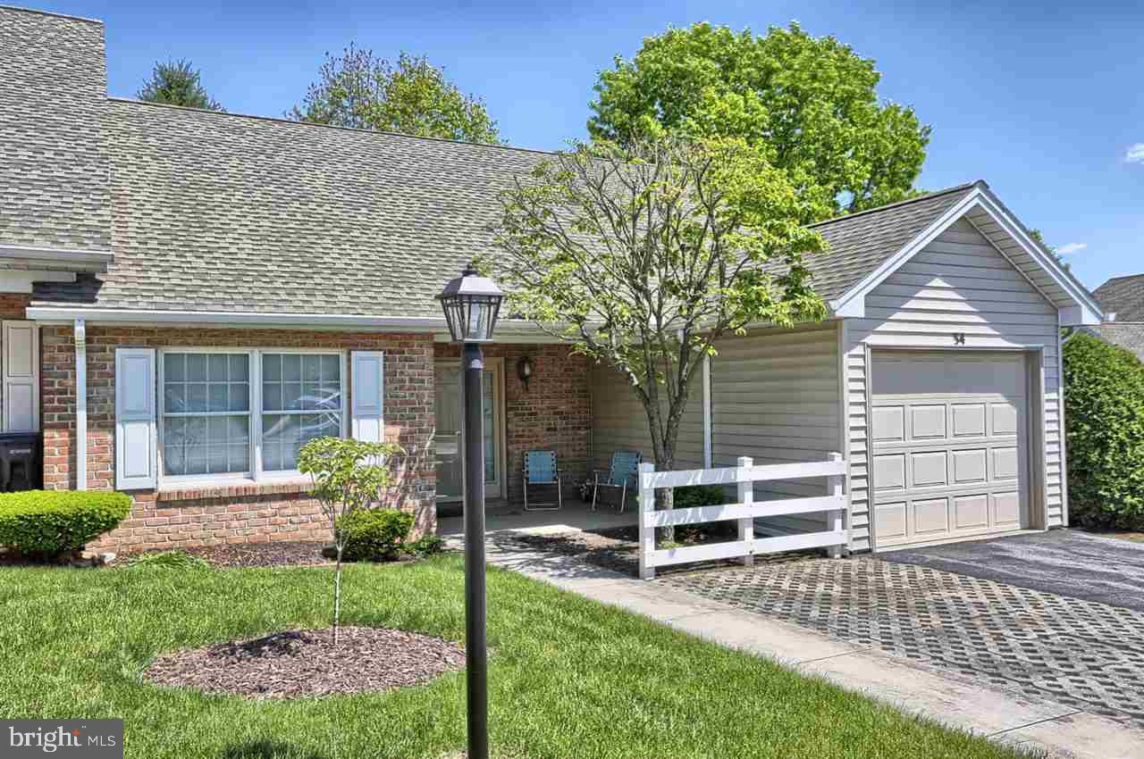 One Floor living at it's finest. Immaculate and well maintained this 2 bedroom, 2 bath end unit townhome has almost 1200 sq.ft. with lots of light and spacious rooms. The living room opens onto a large walled patio for private relaxation. Close to I-81, shopping and medical facilities. The monthly fee covers, lawn care, snow removal, roof and outside maintenance. Washer, dryer and refrigerator will convey.