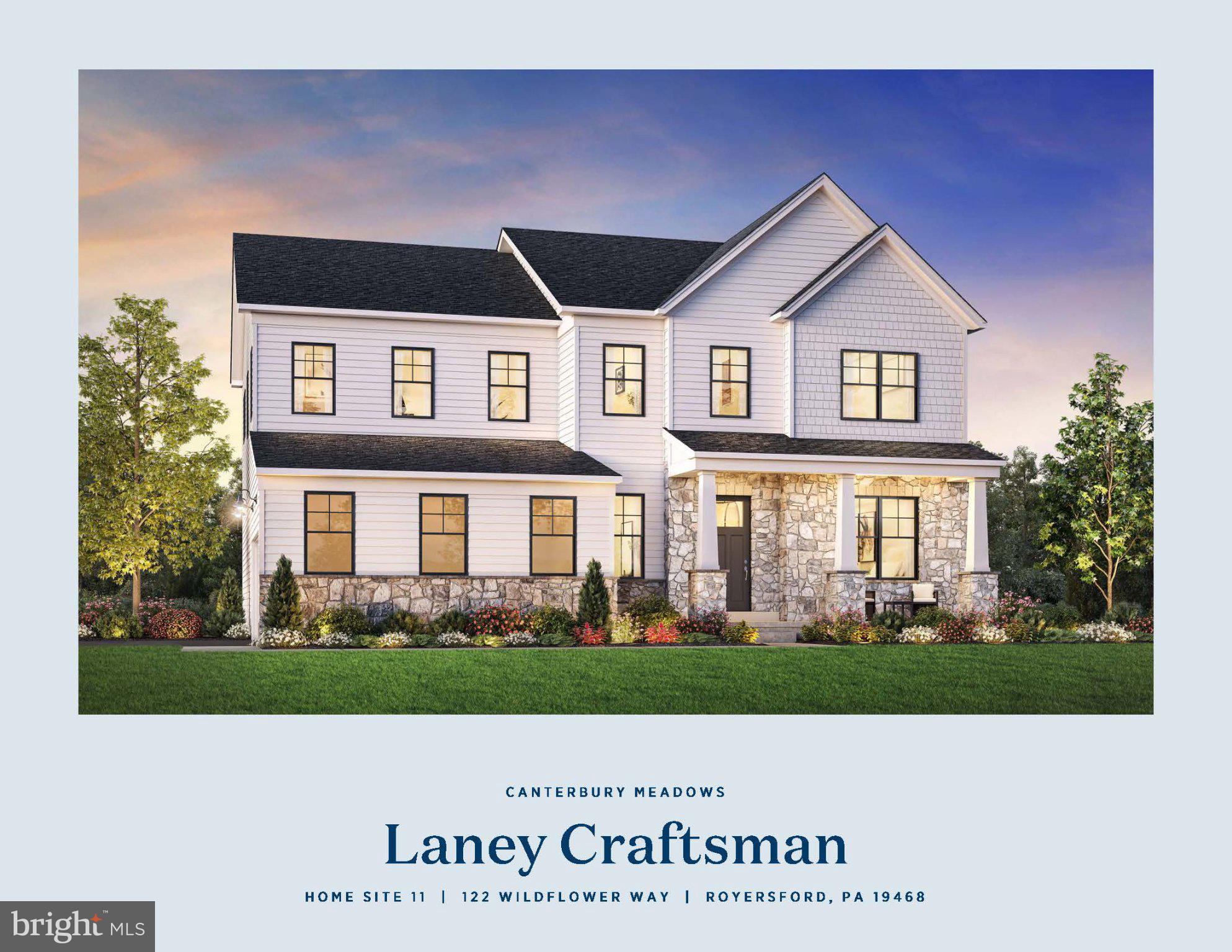 Toll Brothers Community - Canterbury Meadows.  This beautiful Laney Quick Move-in home is under construction and will be available in time for the new school year. This home features 4 bedroom, 3 1/2 baths, walkout basement backing to open space, linear fireplace tray ceiling in primary bedroom, rough-in plumbing in lower level, electric car charger in garage and too many designer appointed features to list. Schedule your appointment today to tour this beautiful home. 

Pictures displayed are of Laney model home, available to tour at Canterbury Meadows,  and are not of actual home.