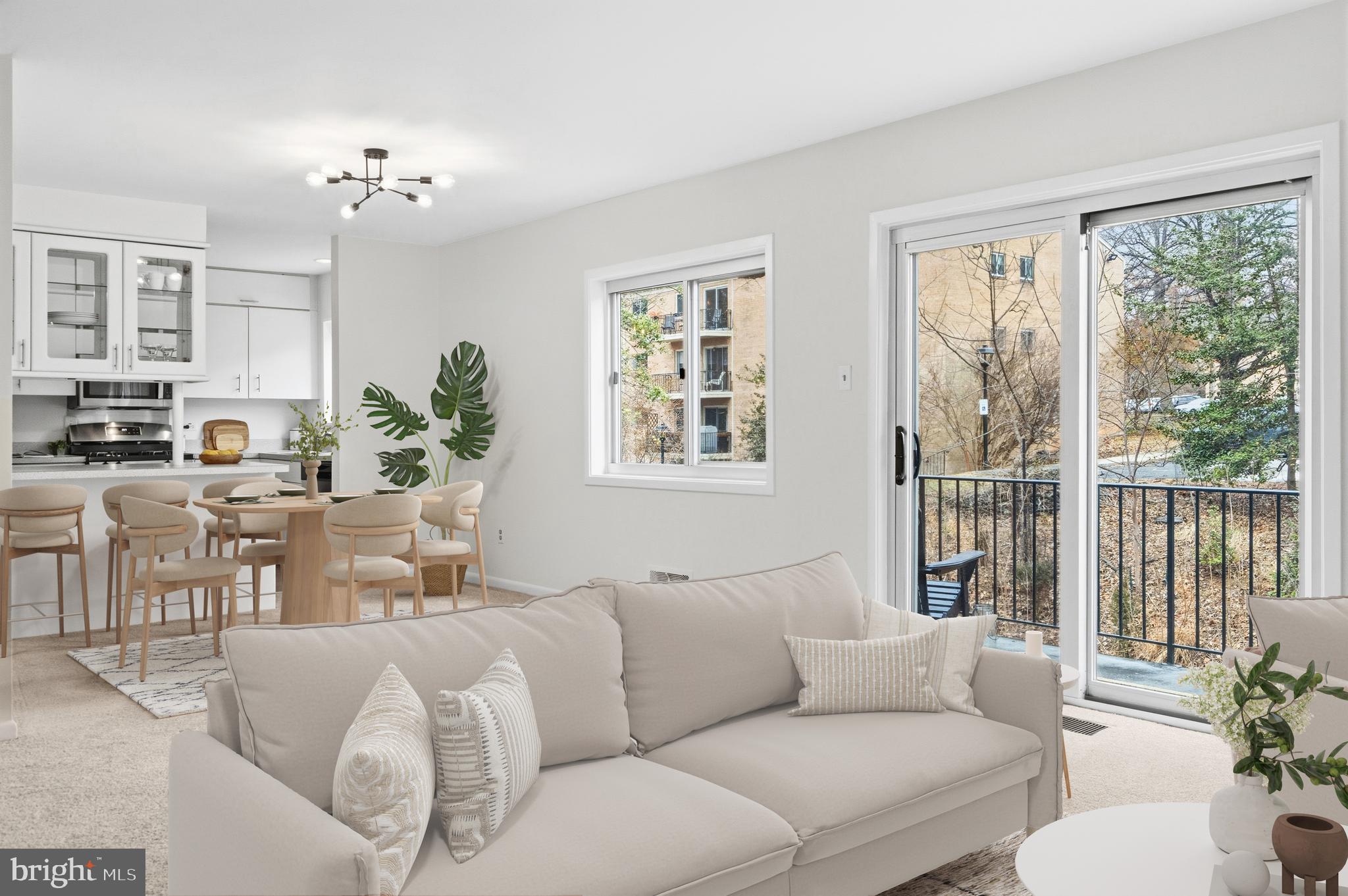 **OPEN SUNDAY, 1-3PM!** Incredibly spacious, bright, & airy, this highly sought after second-level, rear-facing 2 bedroom, 2 bath “stretch” floor plan offers over 1,200 square feet of move-in ready awesomeness in Bethesda's Parkside Community! Boasting brand new carpet, a sleek, stylish kitchen with cabinets galore & new stainless-steel appliances, huge open concept living & dining area, spectacular primary bedroom with stunning en-suite bath & lots of closet space, a private balcony perfect for relaxing amongst the trees, commercial-grade thermal windows that flood the space with natural light, & fresh paint throughout! All utilities, parking, extra storage, the community pool, tennis courts and garden are included in the condo fee. An easy walk to Grosvenor Metro & The Strathmore, and only minutes away from Whole Foods, Pike & Rose, NIH, Walter Reed, 270, & 495!