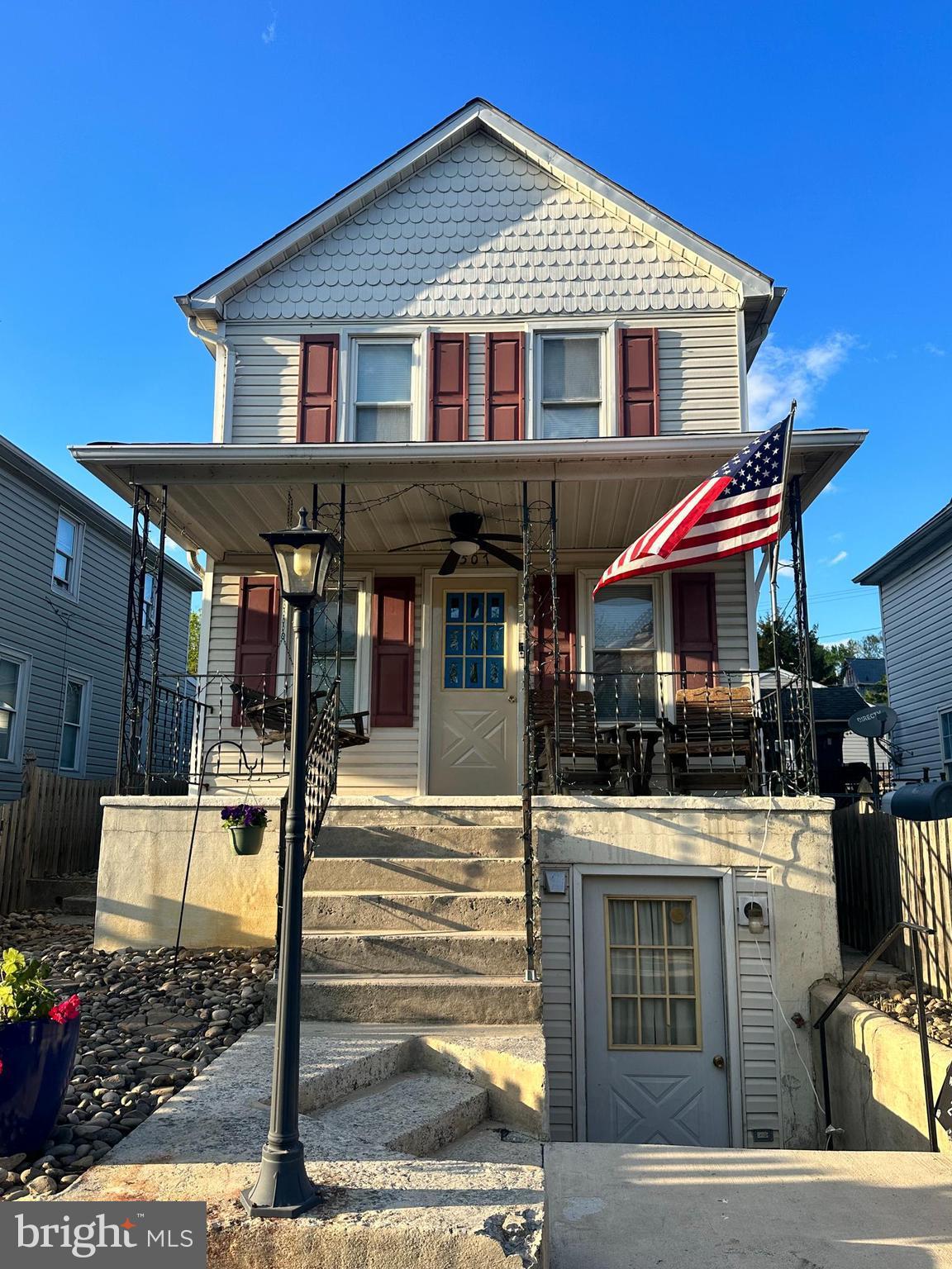Meticulously updated, three level living AND an affordable home in Brunswick! This home offers the convenience of walking/biking to MARC train.  It also allows you to fully enjoy the towpath and Potomac River recreation including fishing, hiking, biking, trails and SO much more.  Everything has been thought of on this wonderful home - including a fully fenced private backyard with off street parking crafted by pavers, a large storage shed with power and water. The pinnacle of the back yard is a large concrete patio with drainage and lighting.  You won't believe the diligently maintained green grass backyard. Inside you will find three large bedrooms, two bathrooms, an eat in kitchen, a large open family room with an additional sitting area and a huge mud room with plenty of storage and organizational cubbies. The lower level features an oversized utility room with a commercial washer and dryer, a Bar ready to entertain on game day, rec room, and bathroom.   Walk right out from the lower level to the front sitting area which is chock full of character.  The front porch offers a swing set, a sitting area and twinkle lights for evenings full of laughter.  There are so many upgrades and additions, including a new main water line from house to street (water bills average $150/quarter), roof, hvac, hot water heater and expansion tank, fence, 1st floor laminate, 2nd floor carpet and pad (hardwoods underneath), sump pump, attic fan, washer and dryer.  The entire house is reinforced with a steel beam.  Schedule your private tour today before it's too late!  PRO PHOTOS will be loaded SATURDAY MORNING!