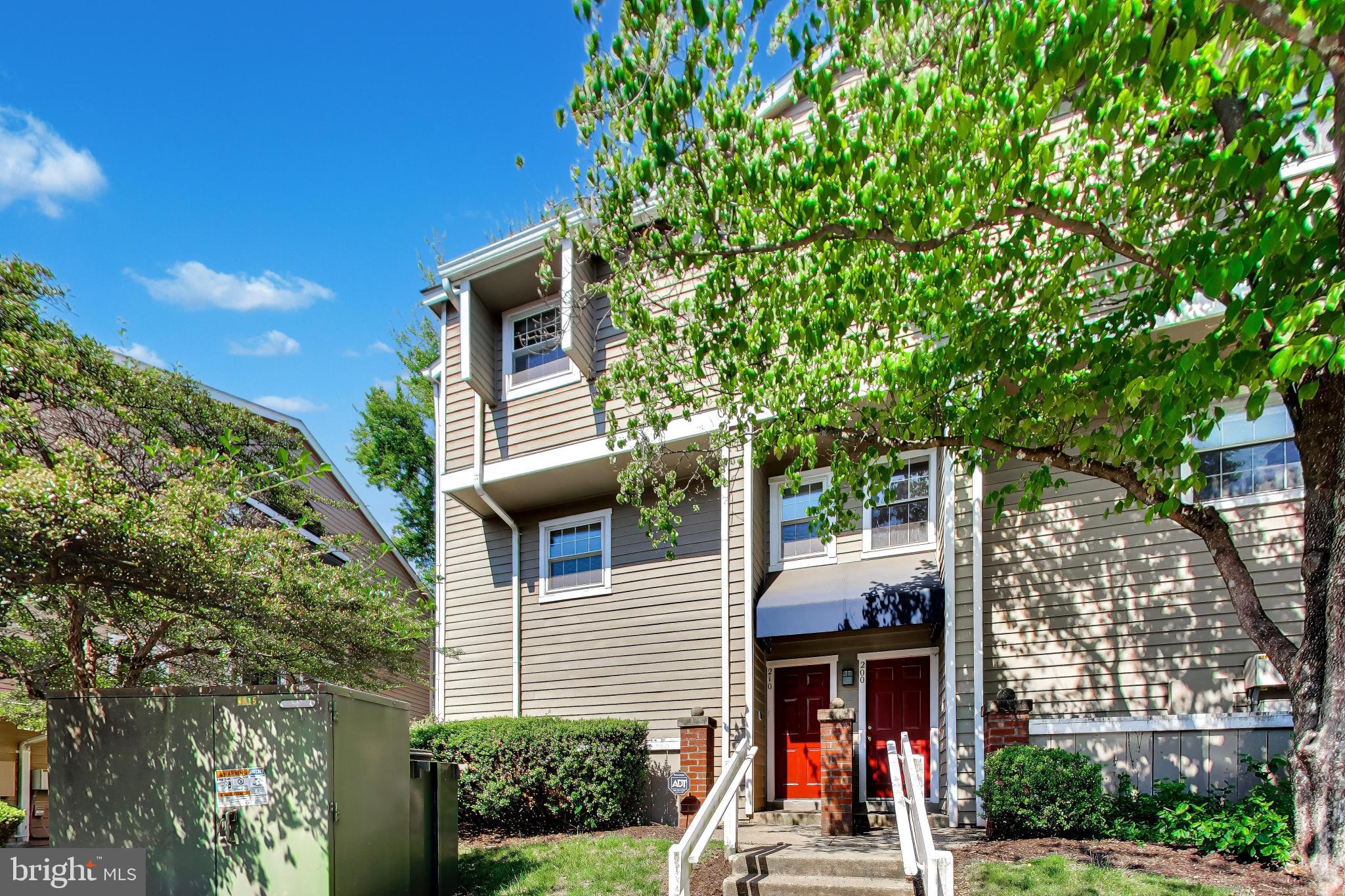 Fabulous opportunity for a move-in ready condo located on the corner of the pond in the Gables on Tuckerman! This beautifully updated unit has hardwood flooring throughout the living, dining and bedroom spaces. Open layout on the main level for perfect flow and a great use of space! Kitchen is updated with granite countertops, white cabinets and stainless appliances. Laundry closet is set up with bamboo shelving rack (conveys) for rare pantry storage. Large balcony on the pond side off the dining room - perfect for dining al fresco or enjoying a quiet morning in one of North Bethesda's most beautiful communities!
Upstairs bedrooms are spacious bright with corner windows in the primary, walk-in closets in both rooms and updated bathrooms. The primary bath is en suite and features a large walk-in shower. Move in now and enjoy all of the great amenities that The Gables and Penbrooke Community Association have to offer - fitness center, racquetball, tennis and pickleball courts and an amazing pool complex - complete with lap lanes, kiddie pool, rec pool and spa. This location can't be beat - less than a mile to Grosvenor Metro, one block to Ride On bus stop, plentiful unassigned (permitted) parking, easy access to major commuter routes and tons of nearby shopping and dining - Whole Foods, NoBe Market, Pike & Rose and Wildwood Shopping Centers! Plus the community is bordered by access to the Bethesda Trolley Trail.